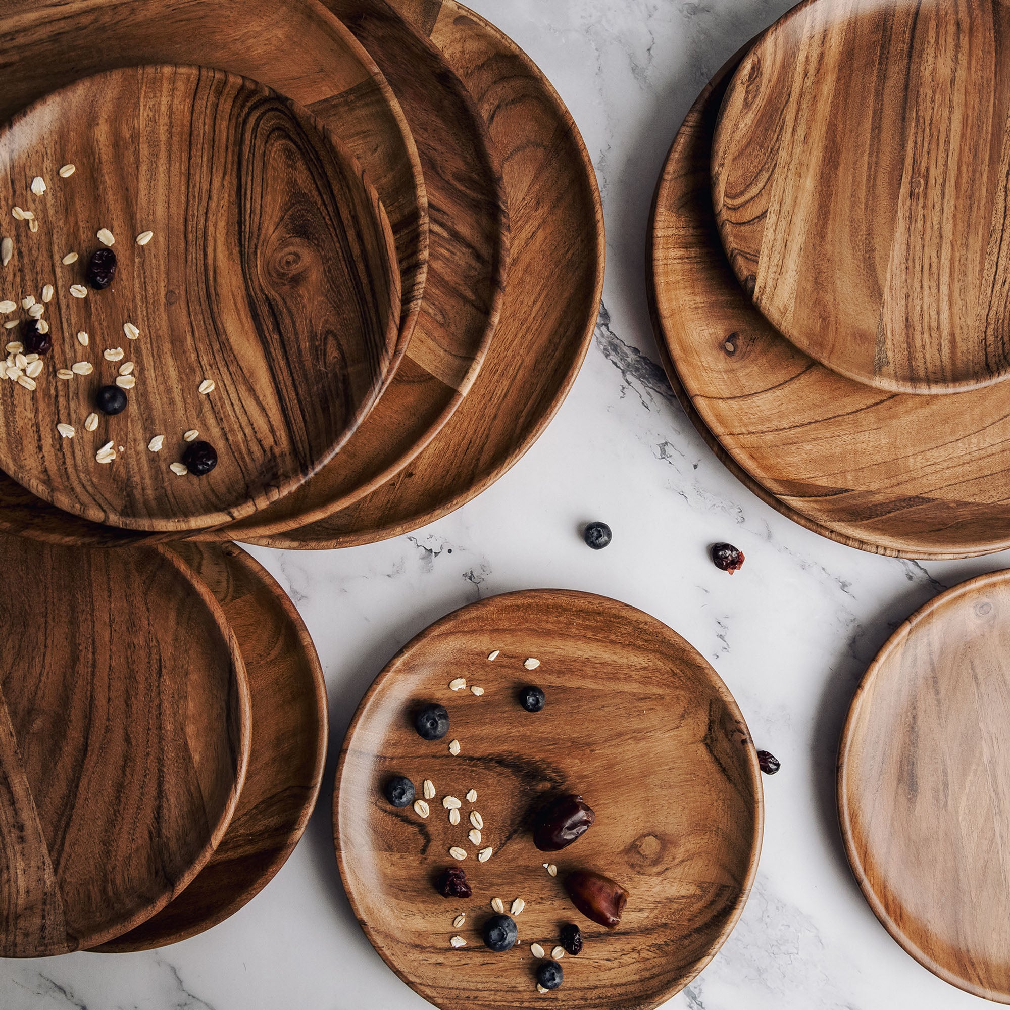 Dune Acacia Plates Set of 6 Small and 6 Large