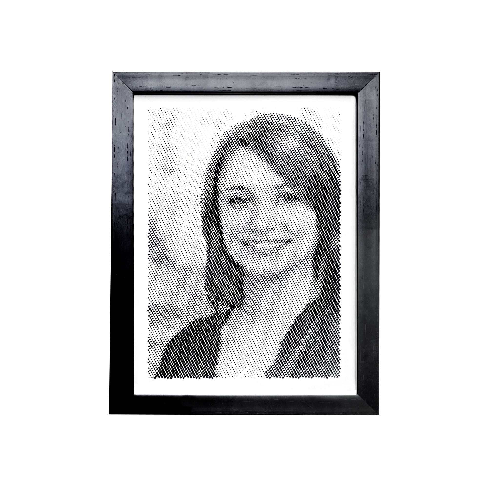 Black & White portrait with dotted/half-tone effect