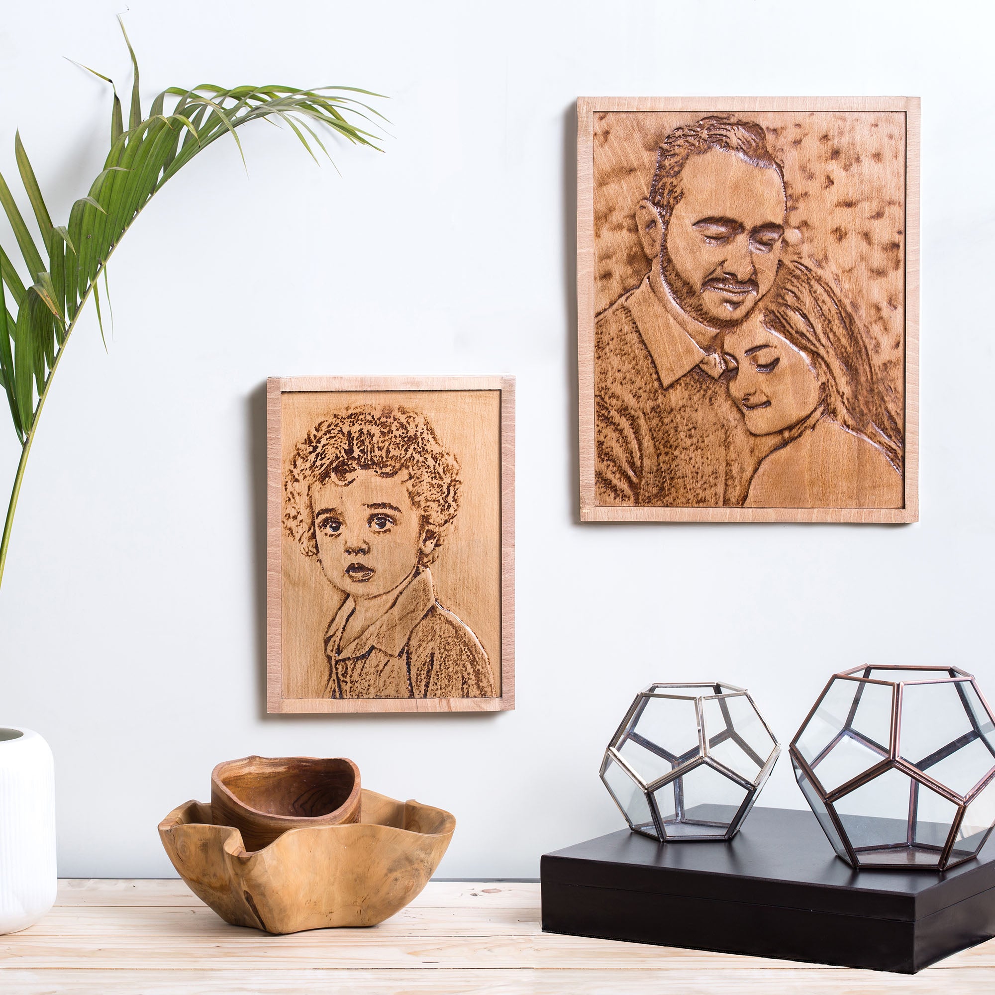Wooden Engraved Portraits