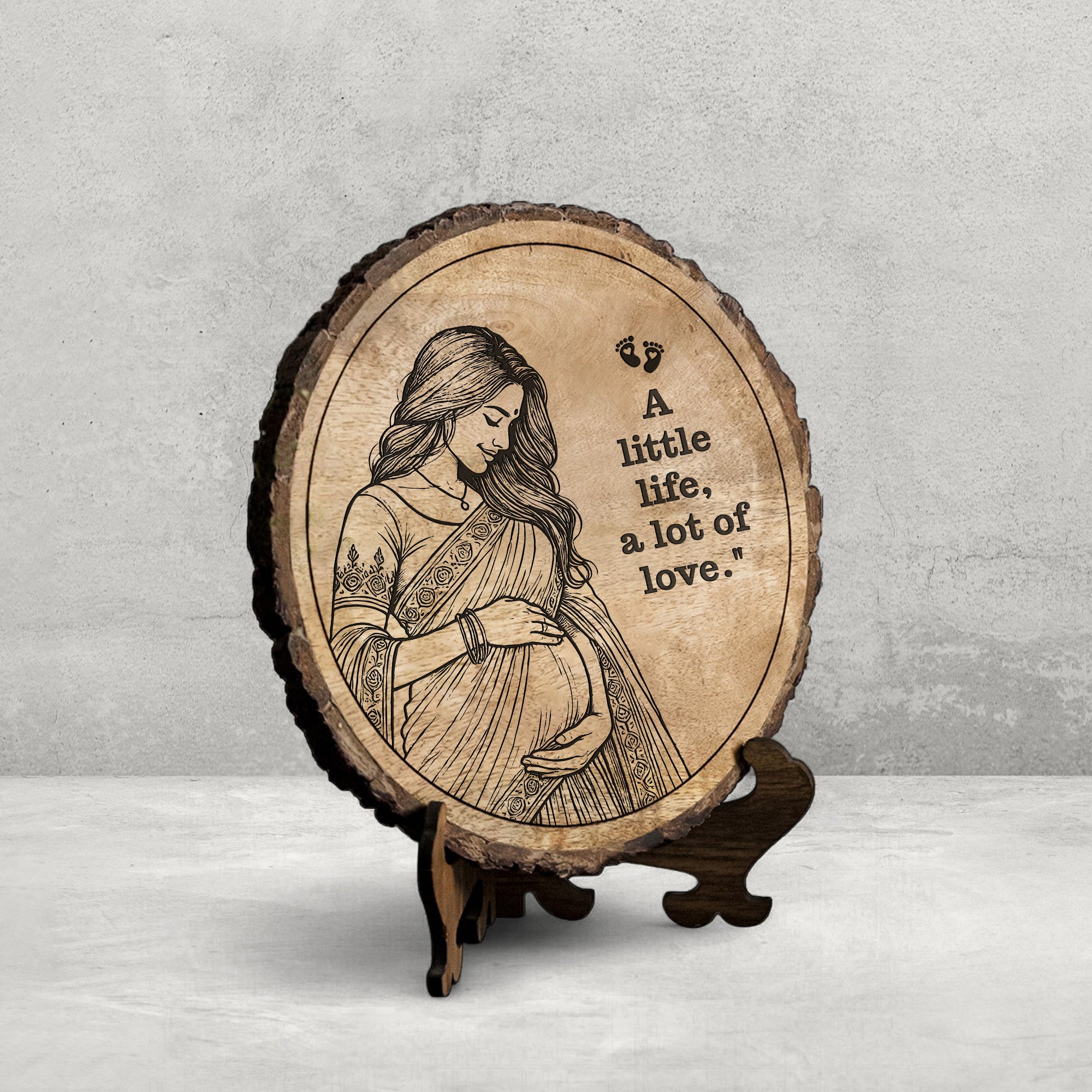 Handcrafted Mango Wood Personalized plaque-Mother's day Gift