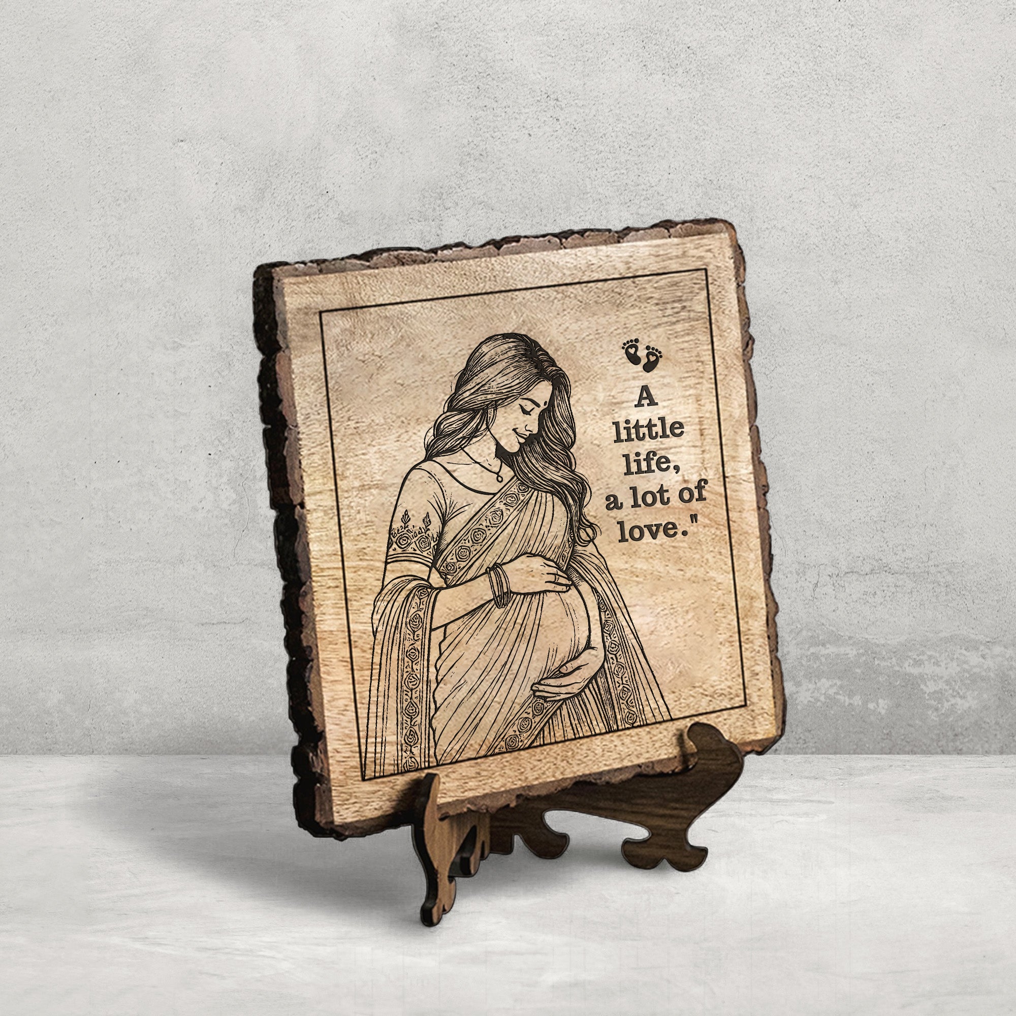 Handcrafted Mango Wood Personalized plaque-Mother's day Gift