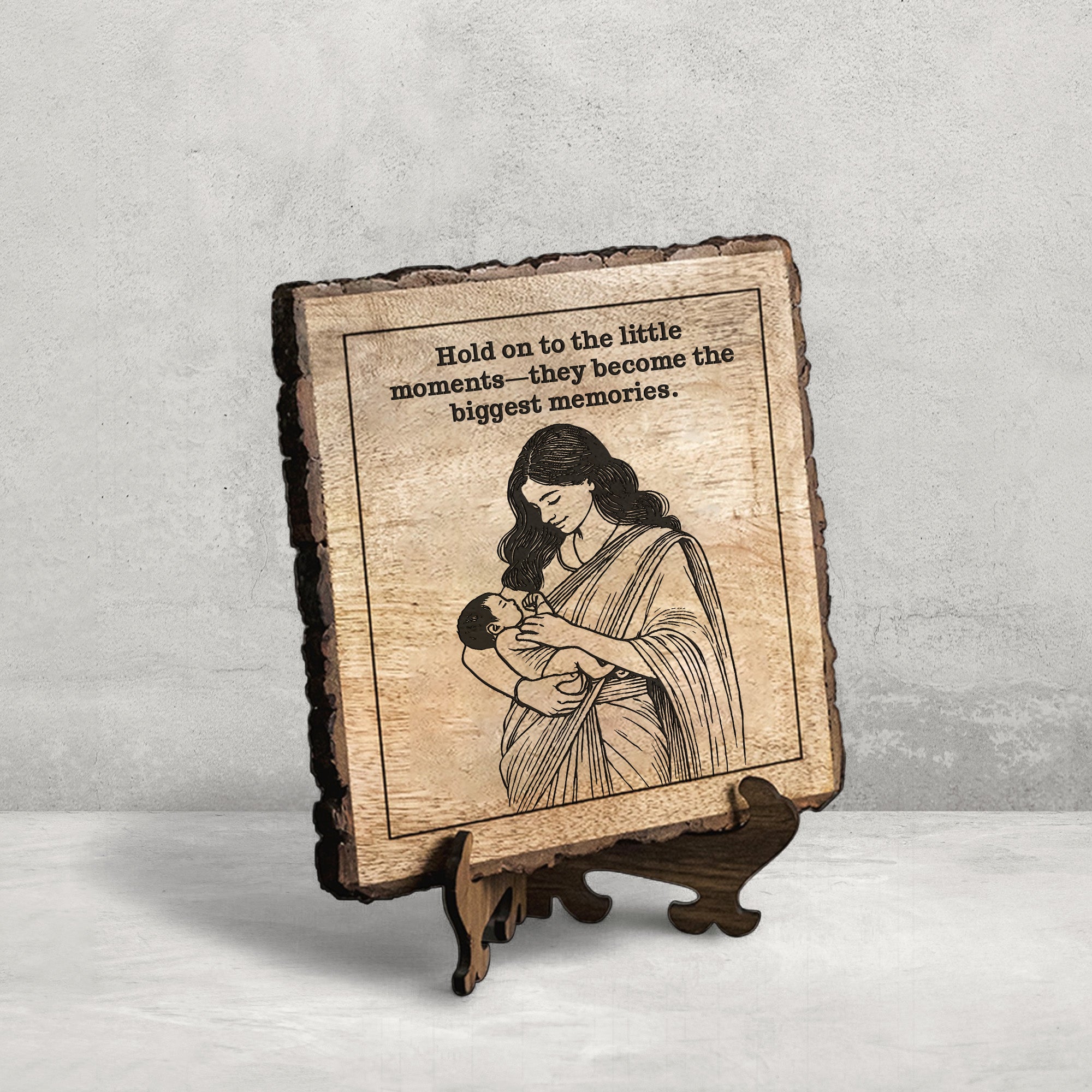 Handcrafted Mango Wood Personalized plaque-Mother's day Gift