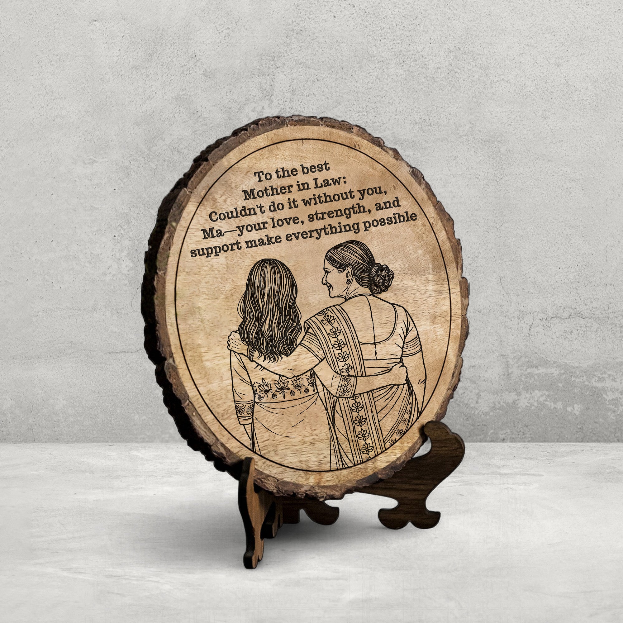 Handcrafted Mango Wood Personalized plaque-Mother's day Gift