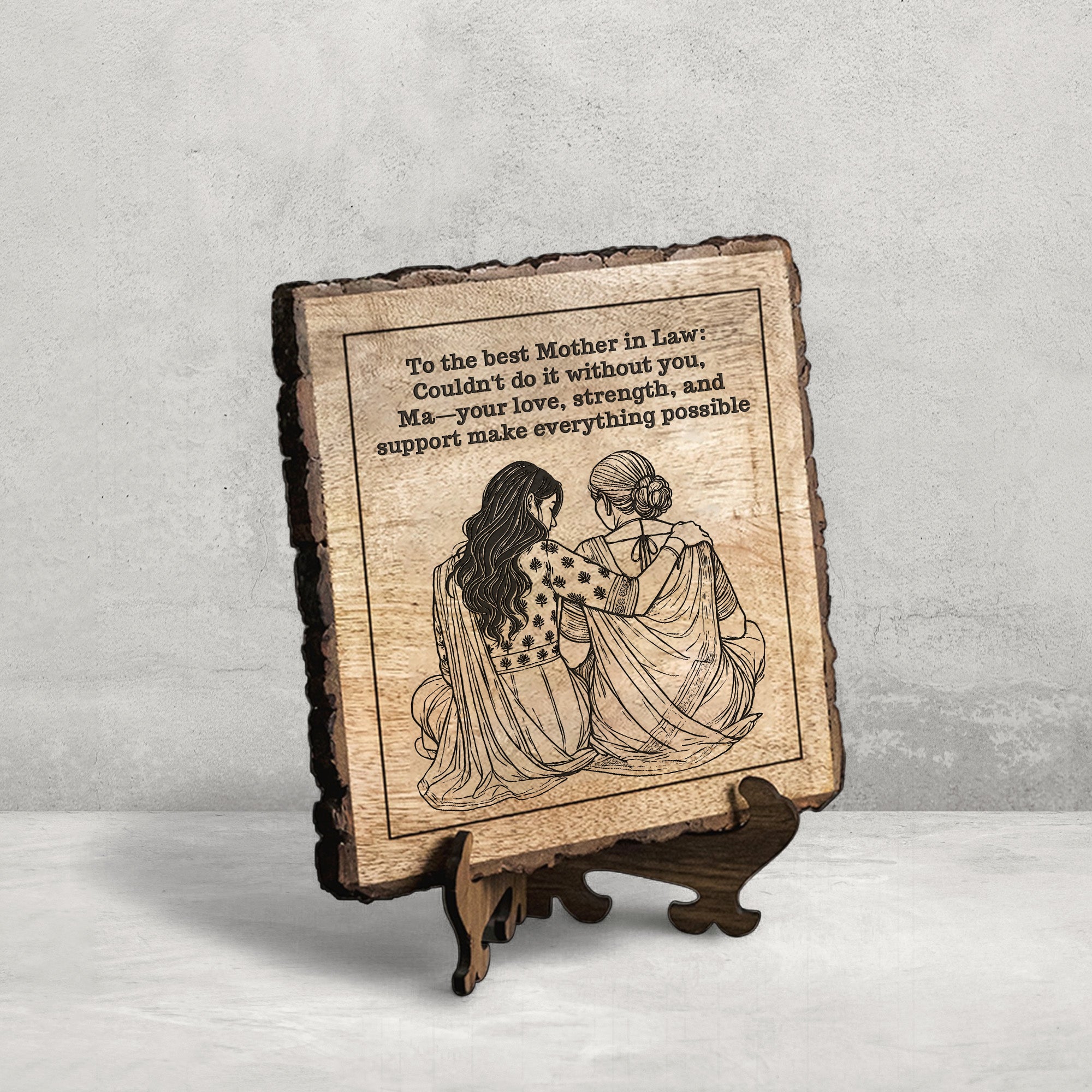 Handcrafted Mango Wood Personalized plaque-Mother's day Gift
