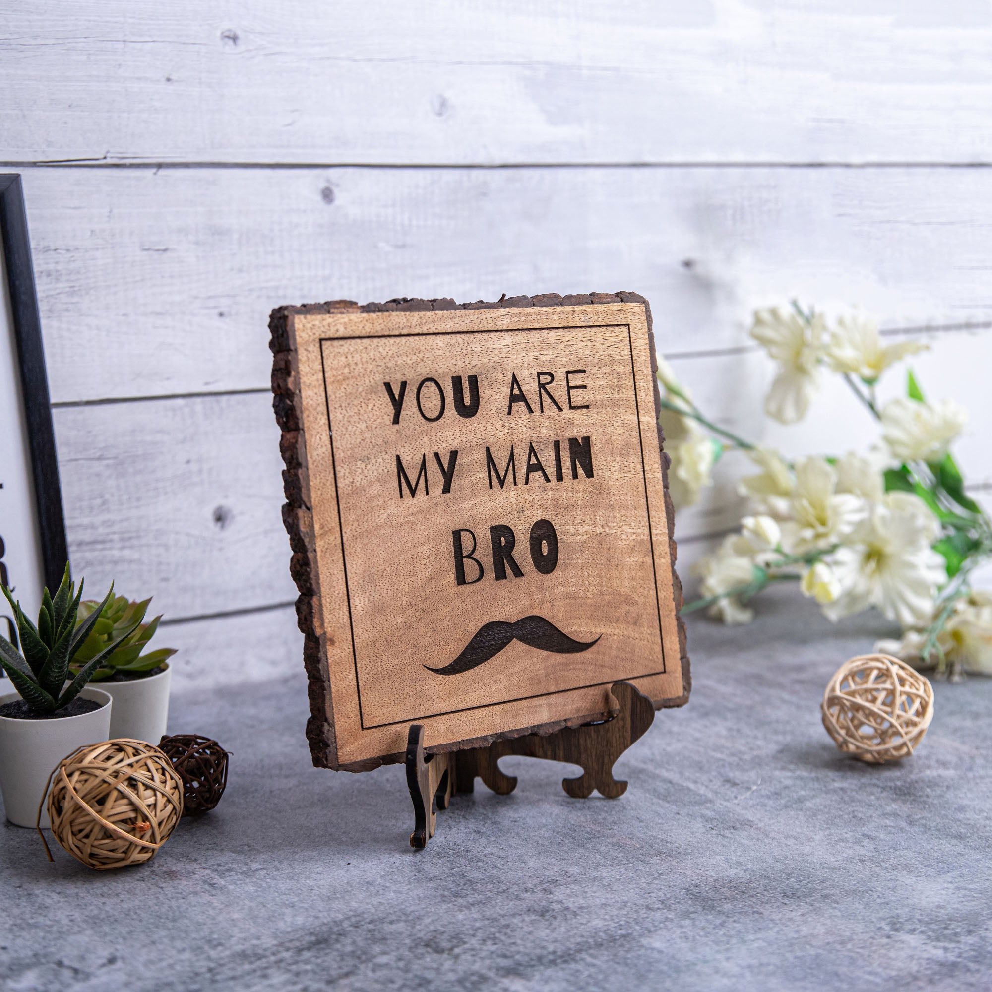 Raksha Bandhan sibling gift plaque for brother's – A Timeless Bond in Wood