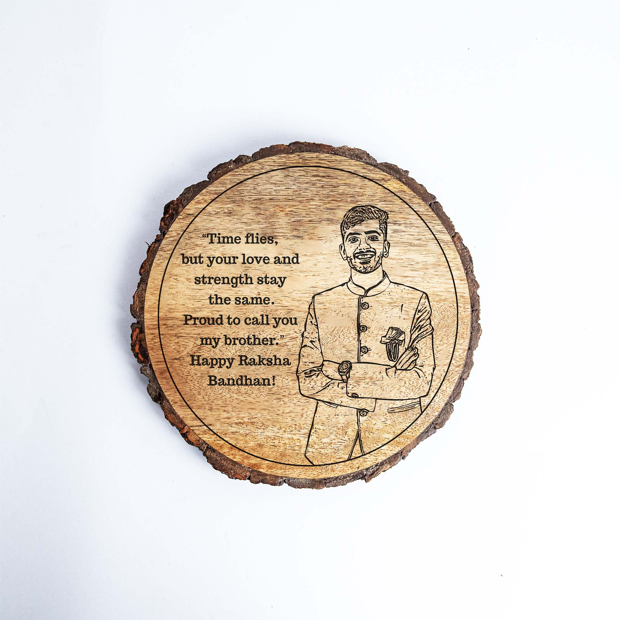 Personalized Raksha Bandhan sibling gift plaque for brother's – A Timeless Bond in Wood