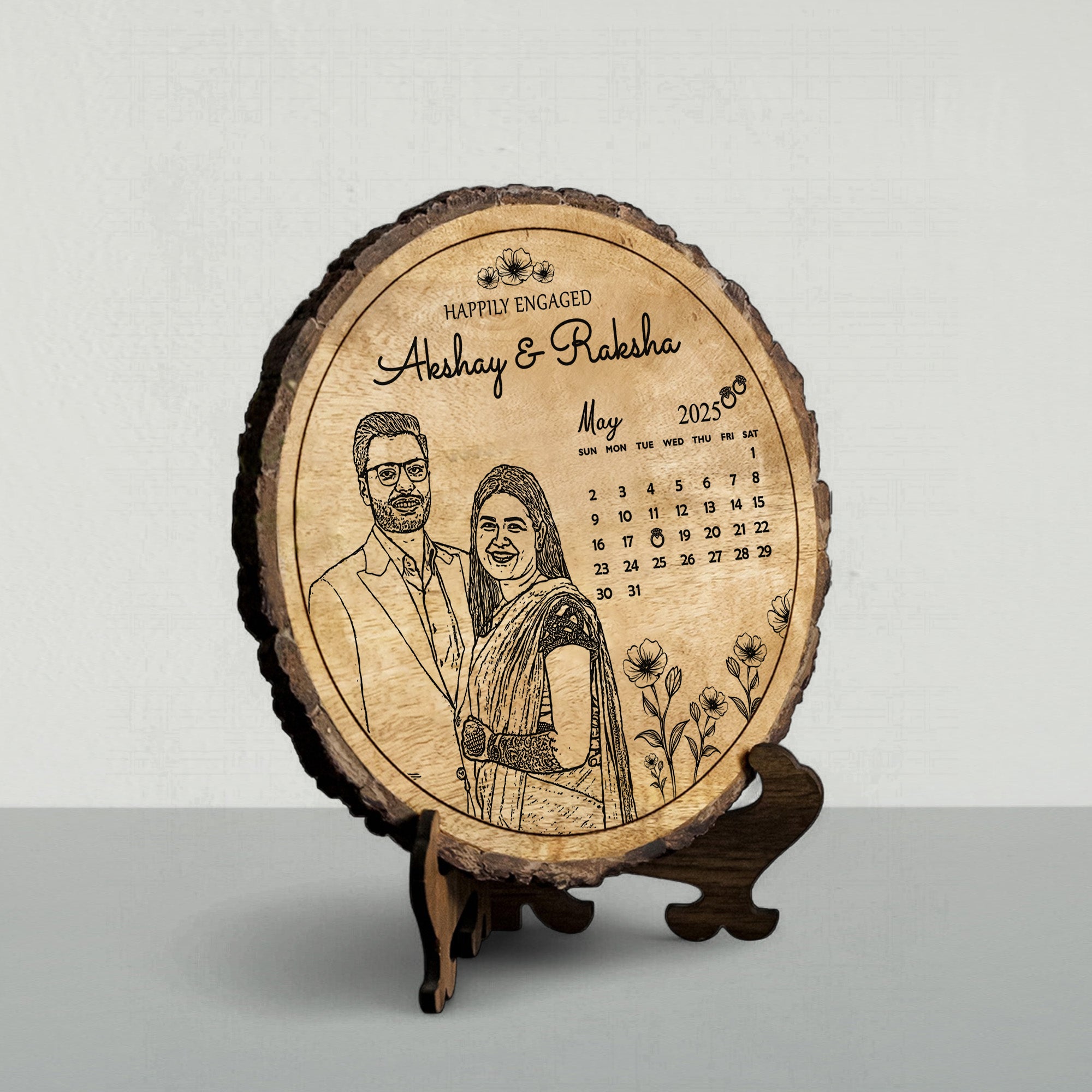 Personalized Engagement Gift Plaque