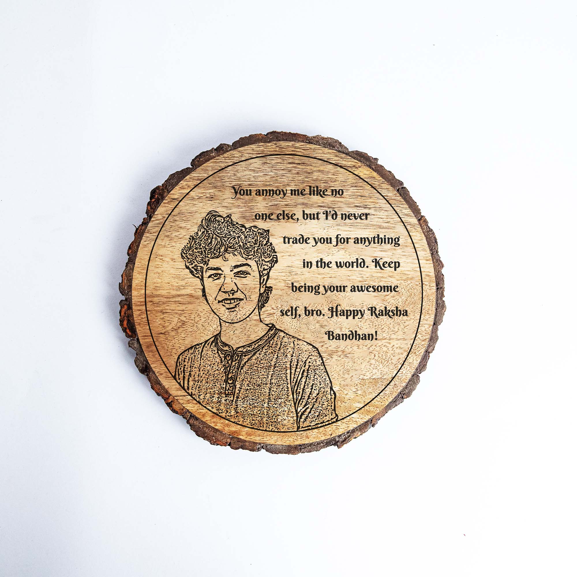 Personalized Raksha Bandhan sibling gift plaque for brother's – A Timeless Bond in Wood