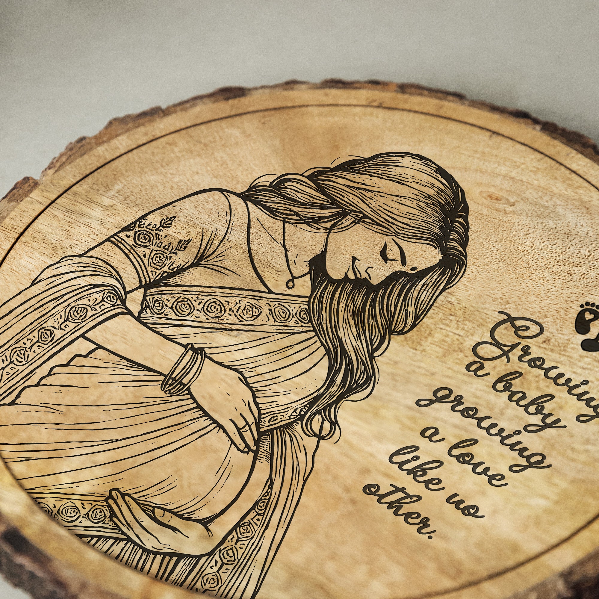 Handcrafted Mango Wood Personalized plaque-Mother's day Gift