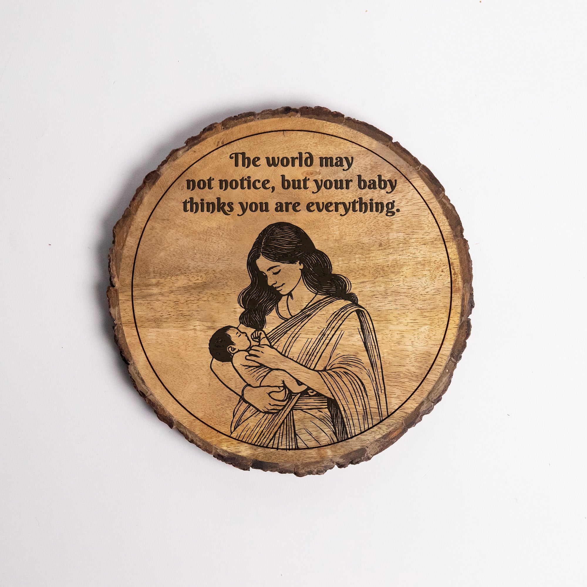 Handcrafted Mango Wood Personalized plaque-Mother's day Gift