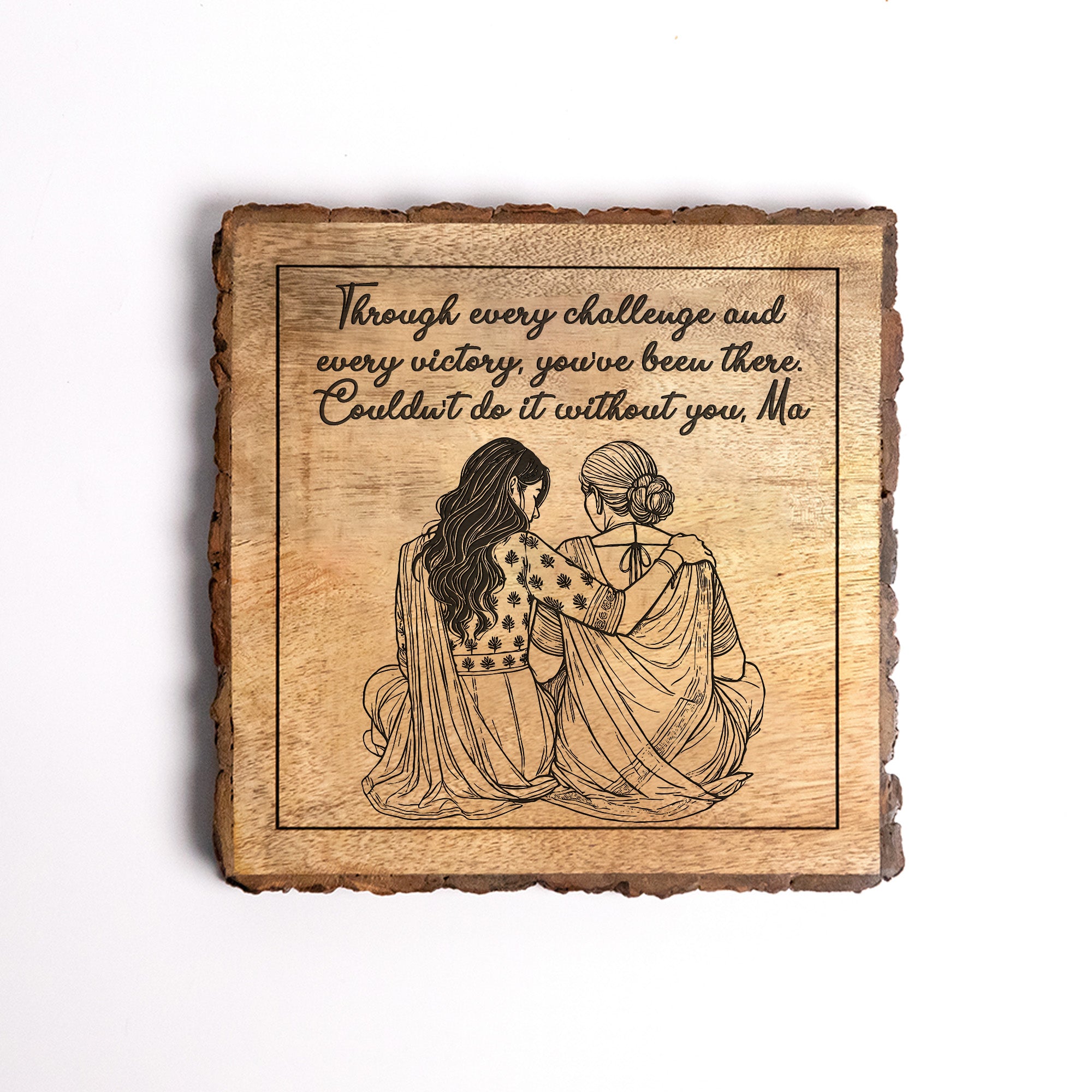Handcrafted Mango Wood Personalized plaque-Mother's day Gift