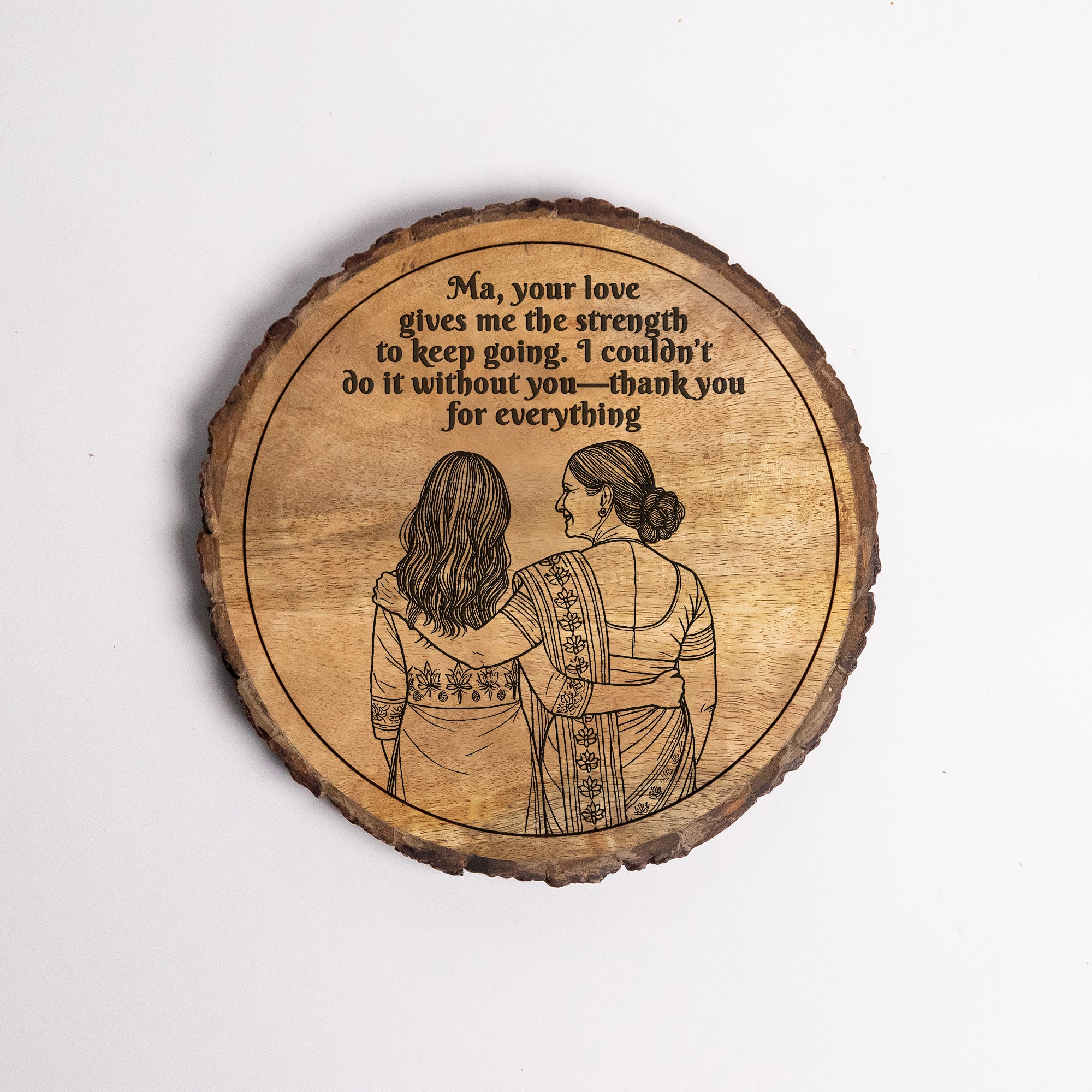 Handcrafted Mango Wood Personalized plaque-Mother's day Gift