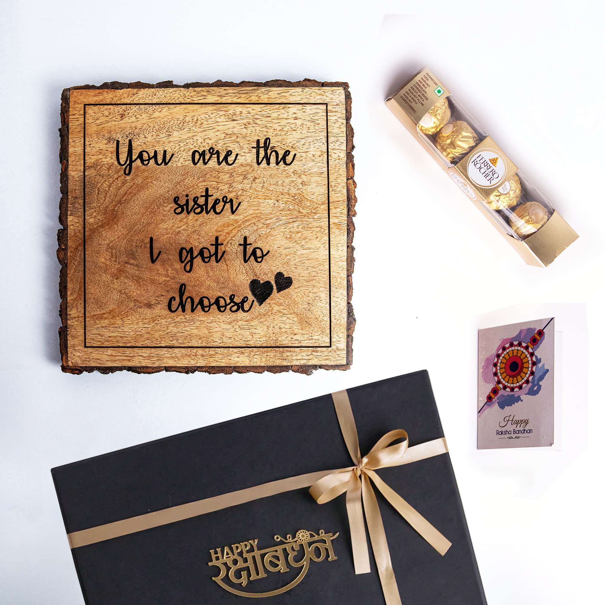 3-in-1 Sibling Love Treasure Box – A Heartfelt Hamper Featuring a Gift Plaque for sister's