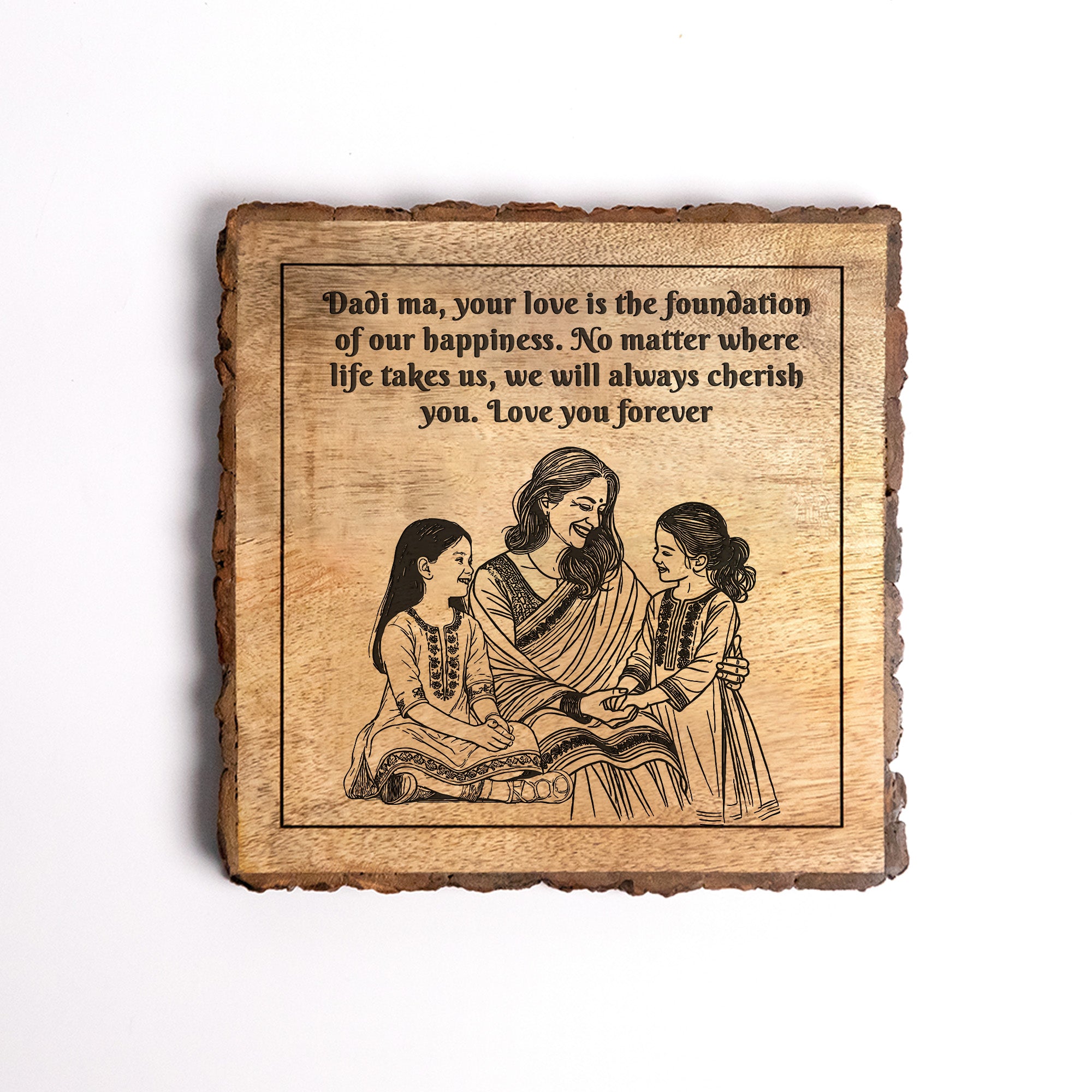 Handcrafted Mango Wood Personalized plaque-Mother's day Gift