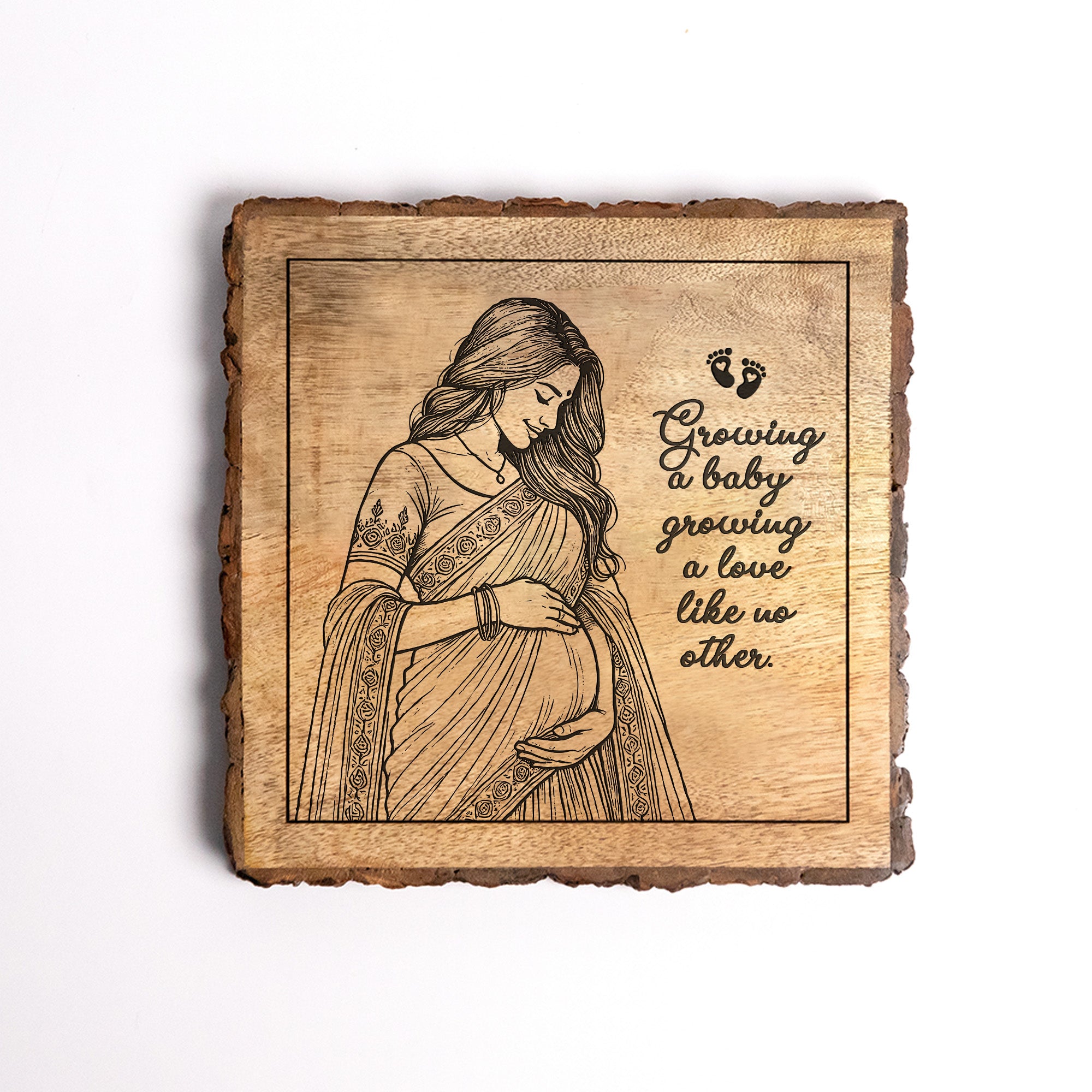 Handcrafted Mango Wood Personalized plaque-Mother's day Gift