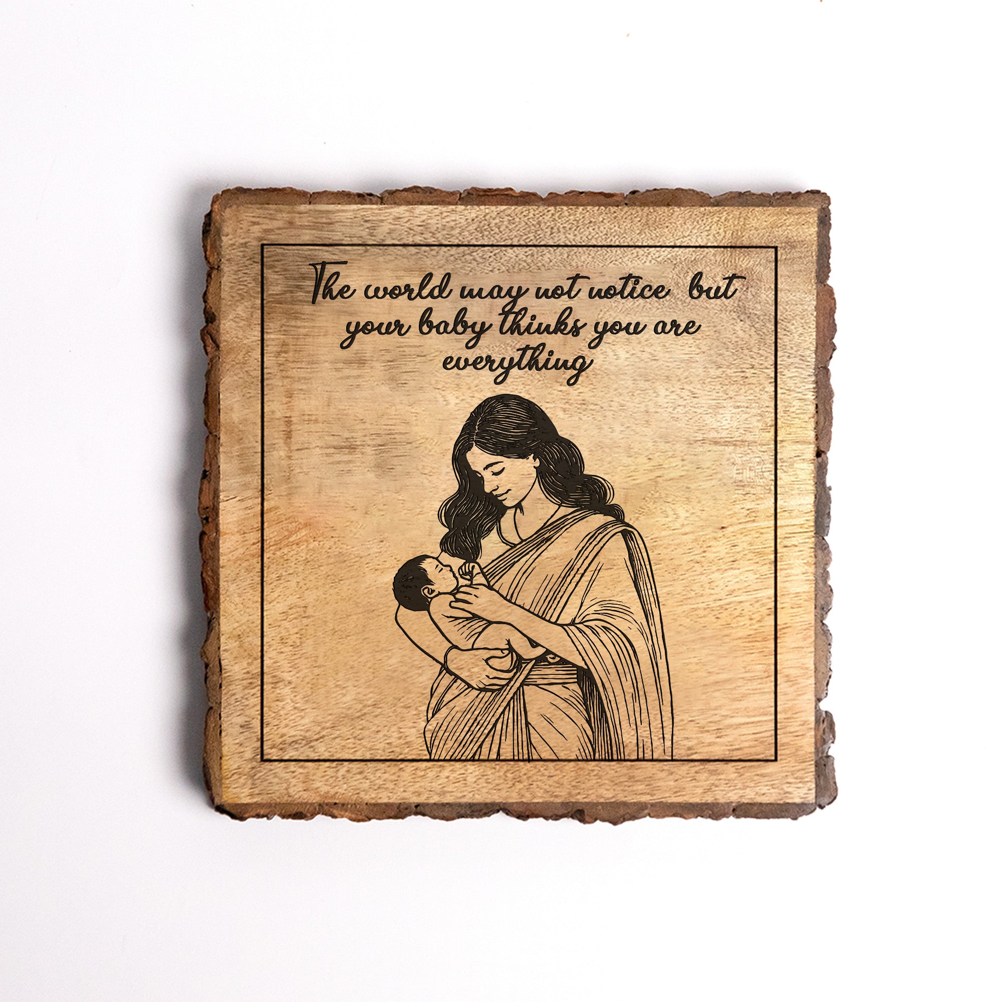 Handcrafted Mango Wood Personalized plaque-Mother's day Gift