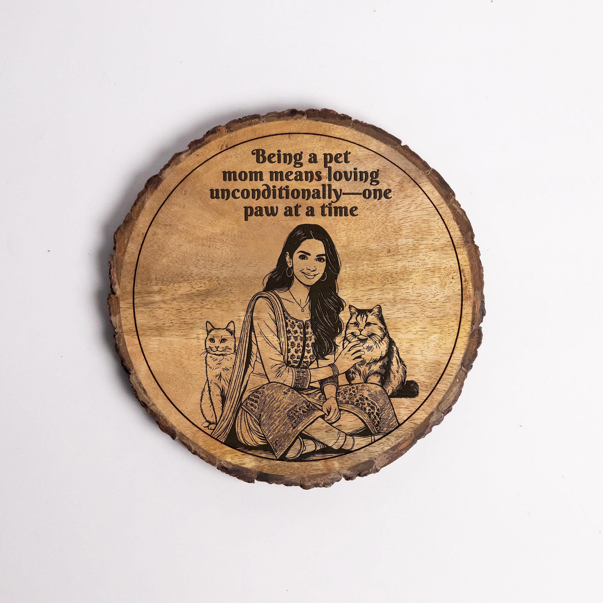 Handcrafted Mango Wood Personalized plaque-Mother's day Gift