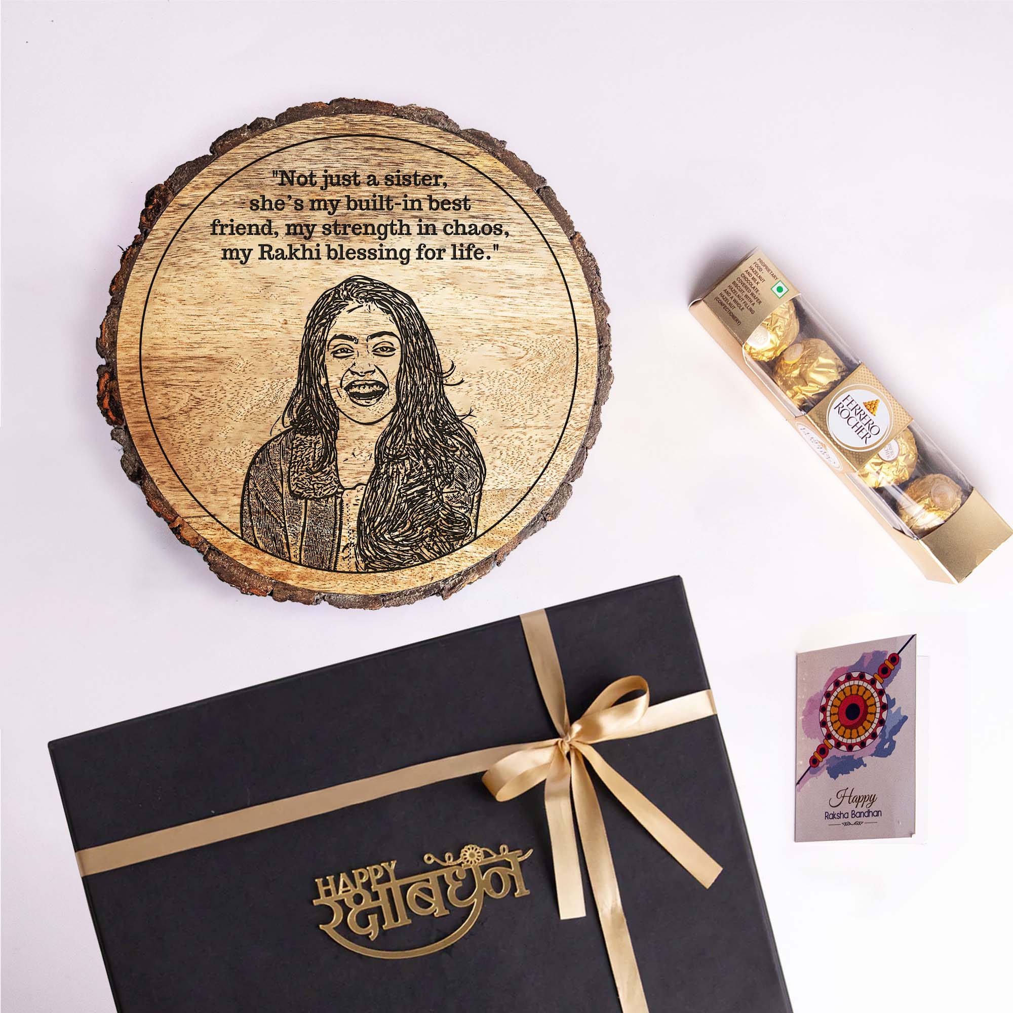 3-in-1 Sibling Love Treasure Box – A Heartfelt Hamper Featuring a Gift Plaque for sister's