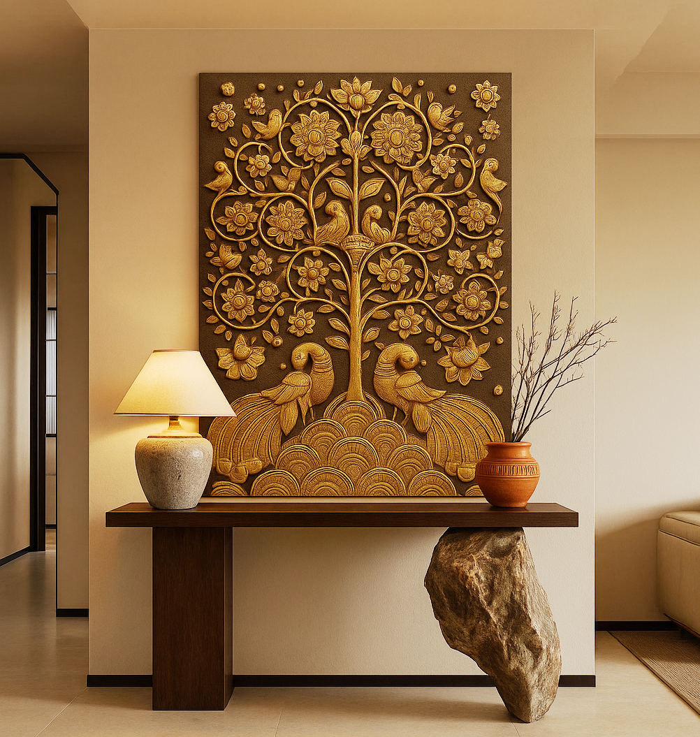 Kalamkari Inspired Tree of Life Wall Art