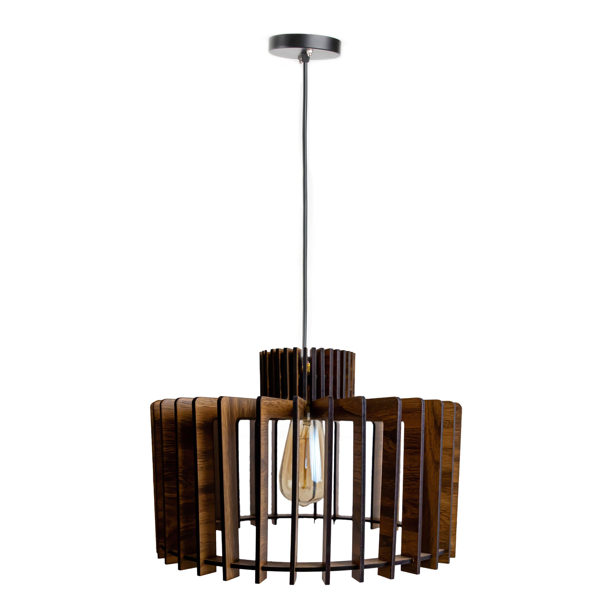 Cornet Pine Wood Ceiling Lamp