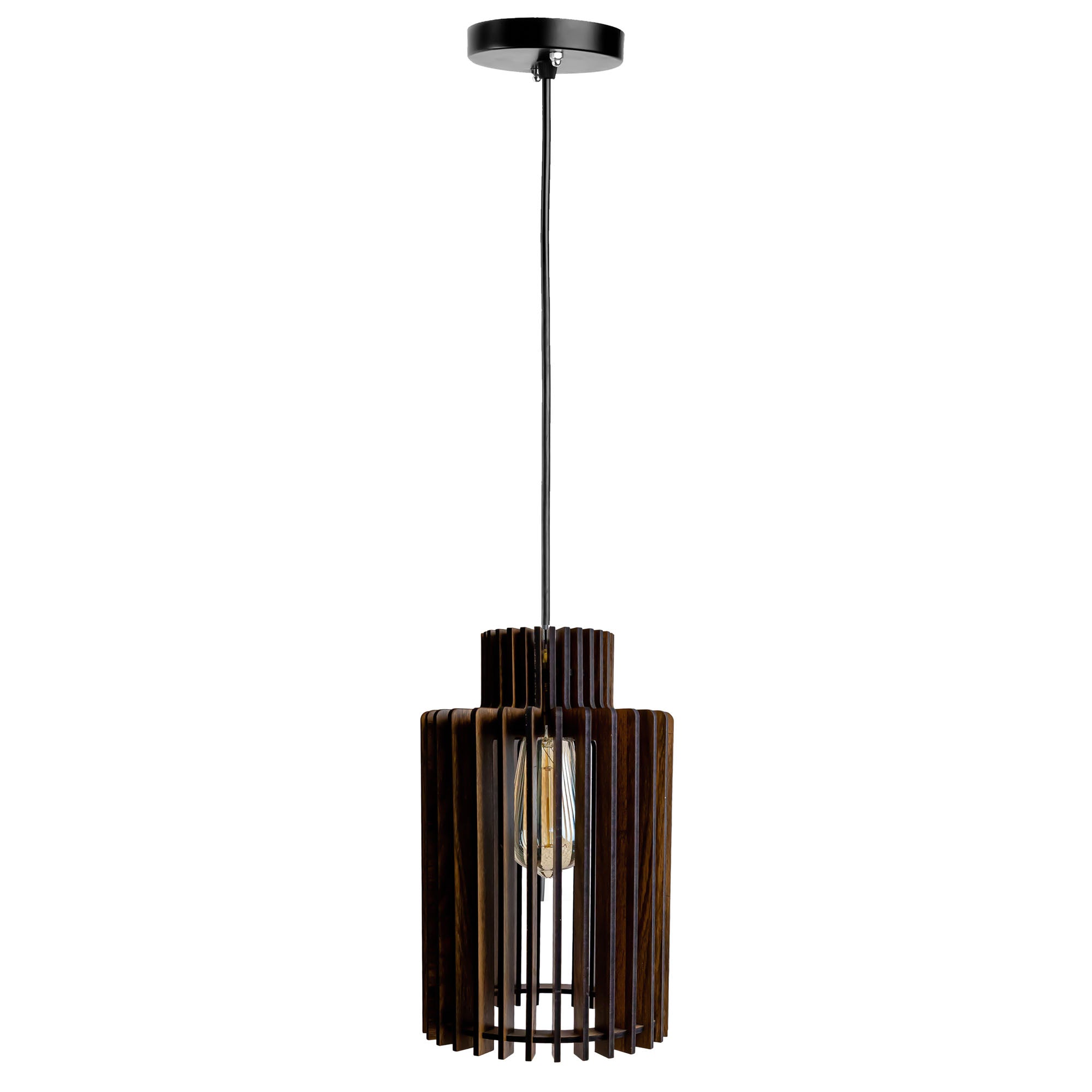 Clora Pine Wood Ceiling Lamp