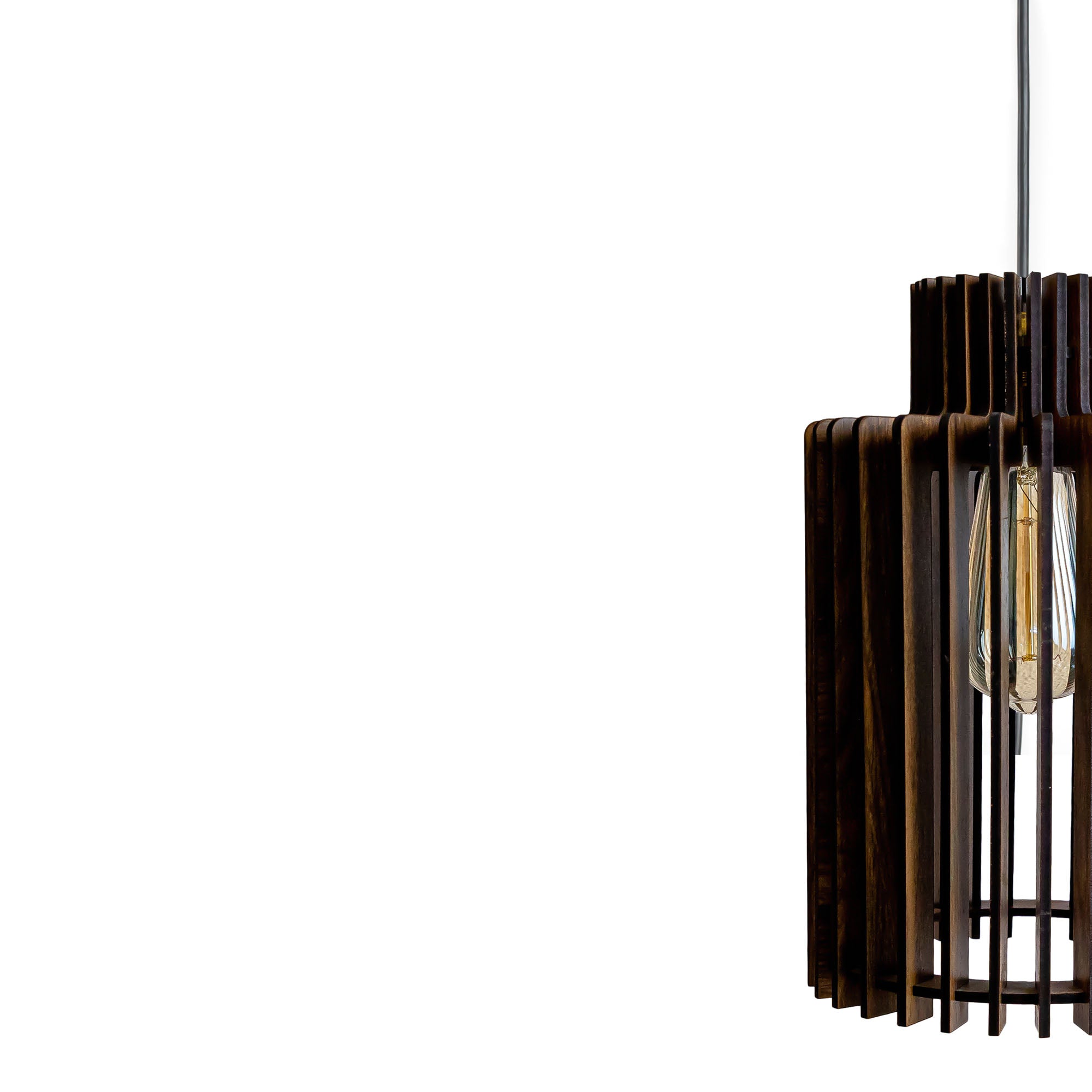 Clora Pine Wood Ceiling Lamp