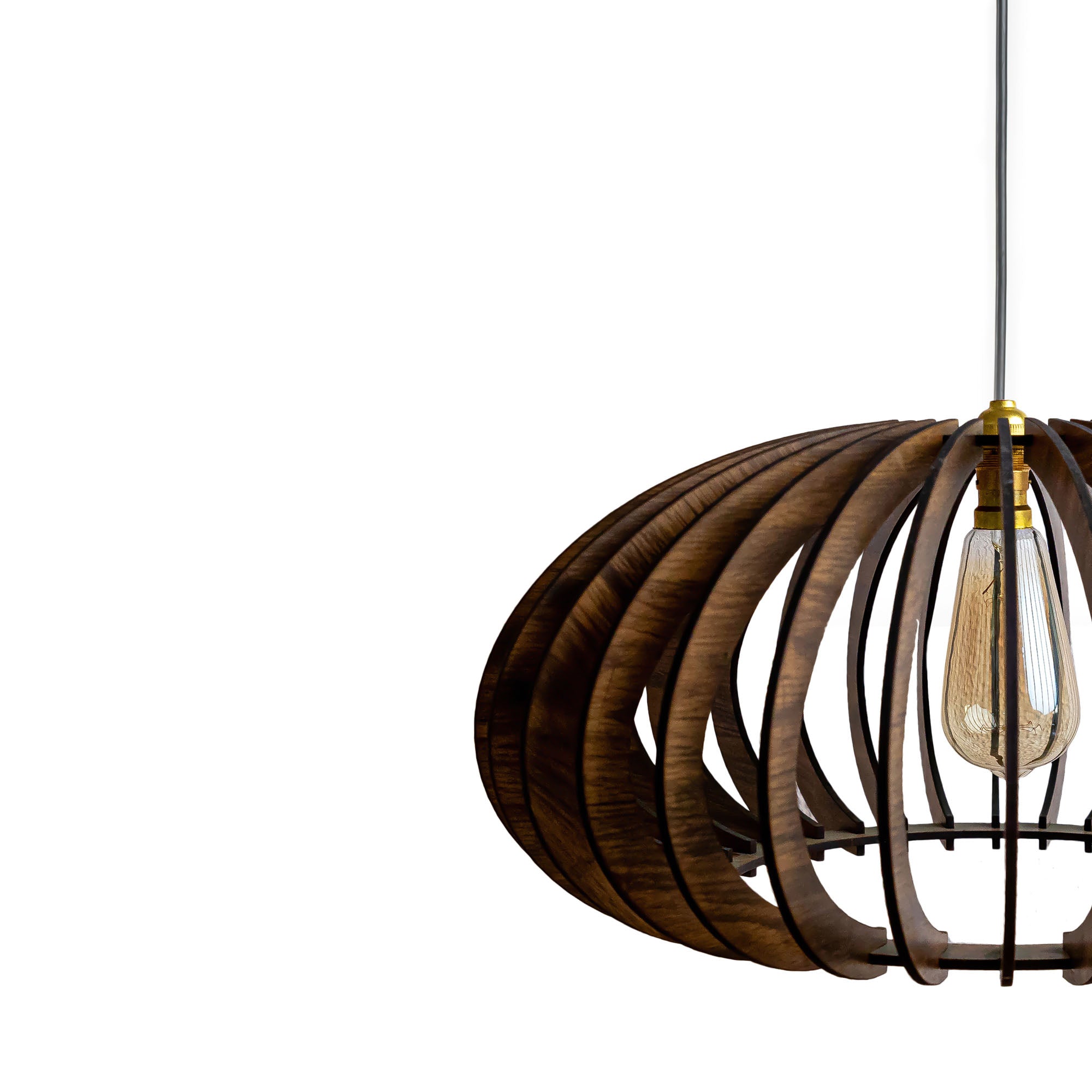 Cally Pine Wood Ceiling Lamp