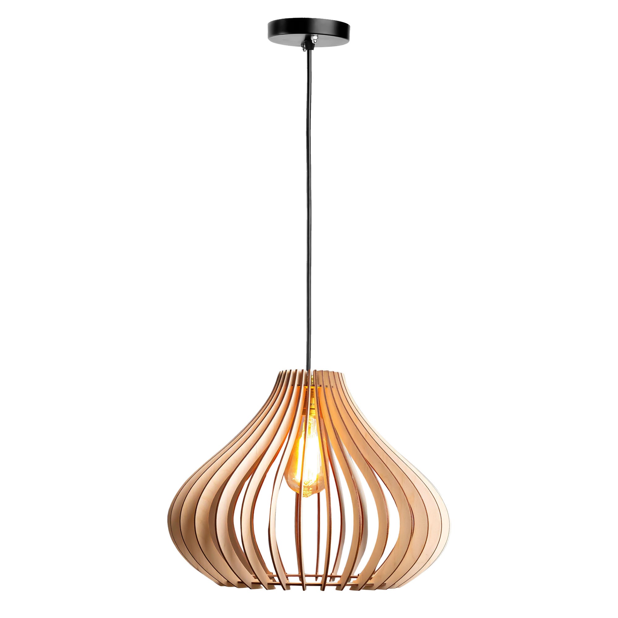 Comfy Birch Wood Ceiling Lamp