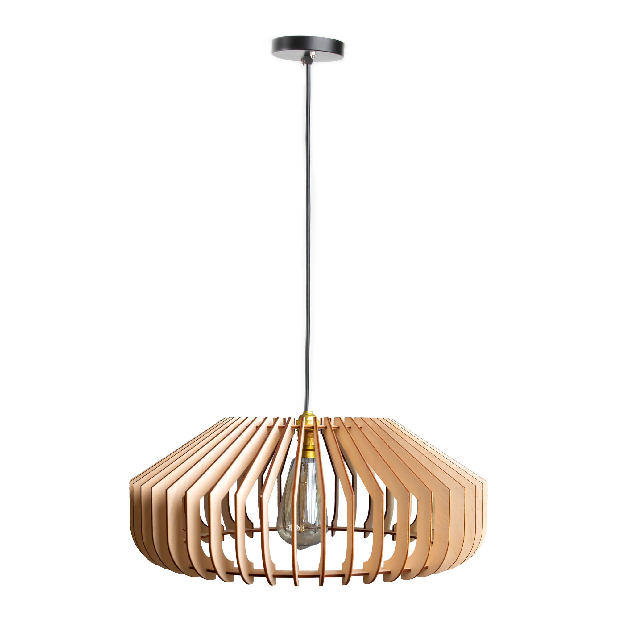 Cazor Birch Wood Ceiling Lamp