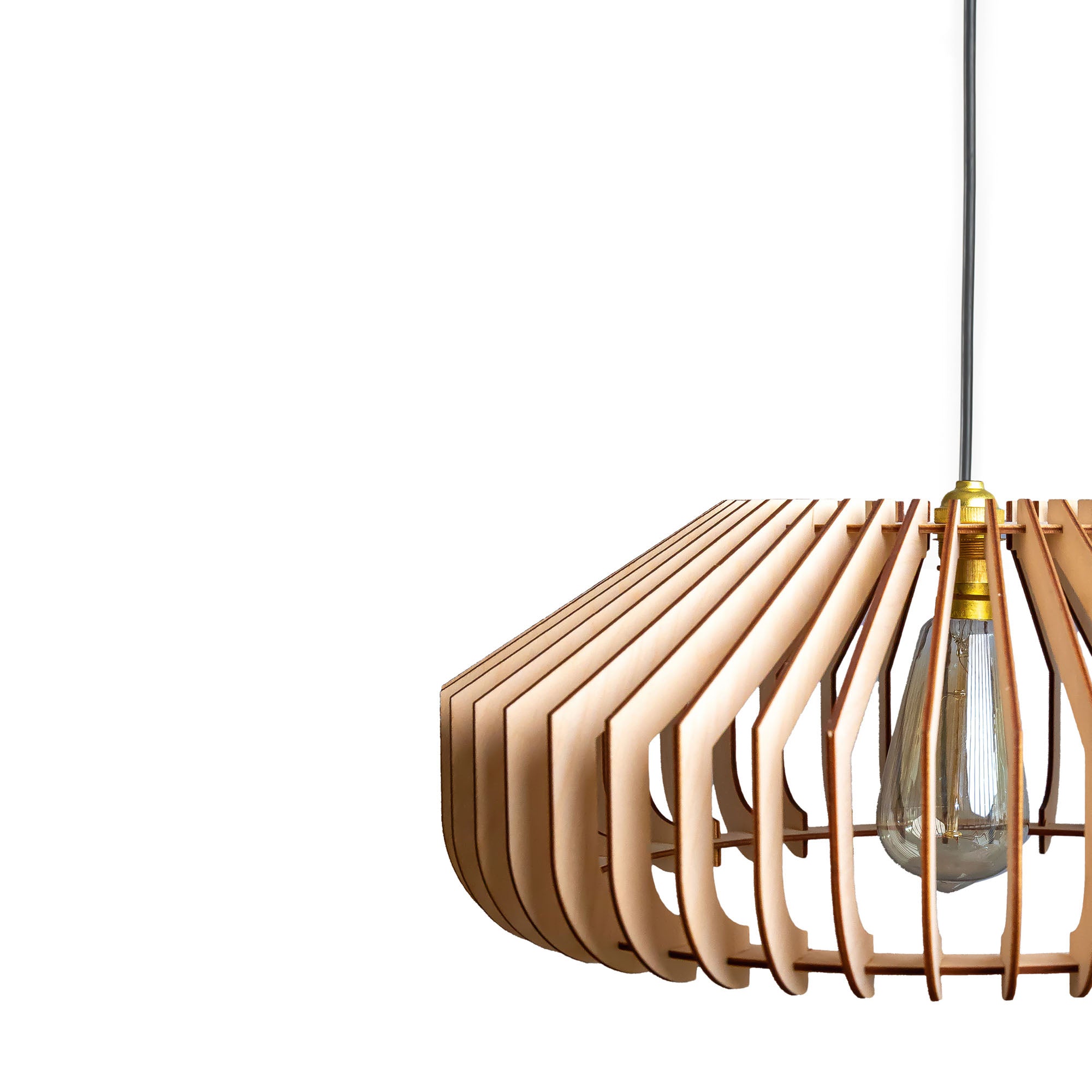 Cazor Birch Wood Ceiling Lamp