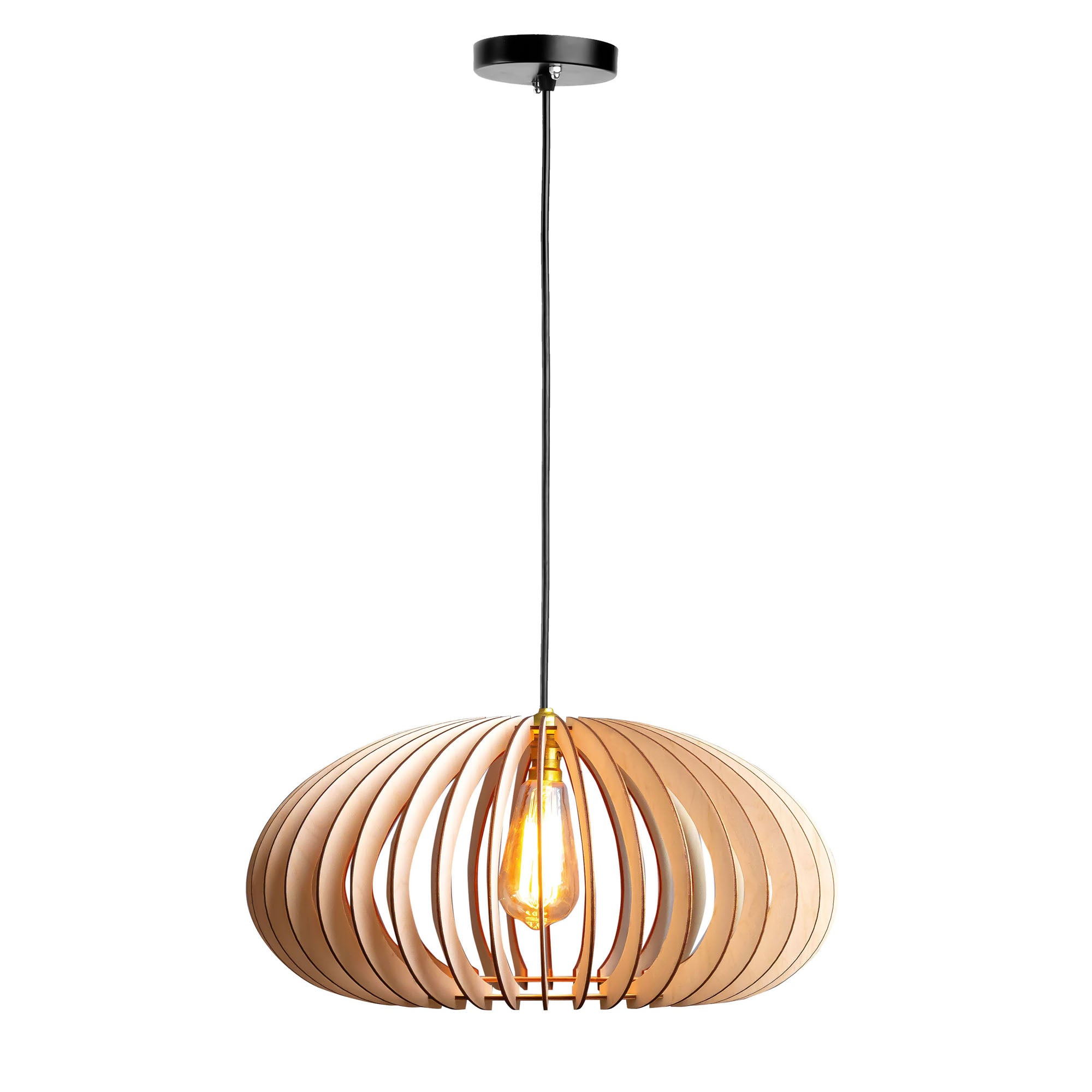 Cara Birch Wood Ceiling Lamp