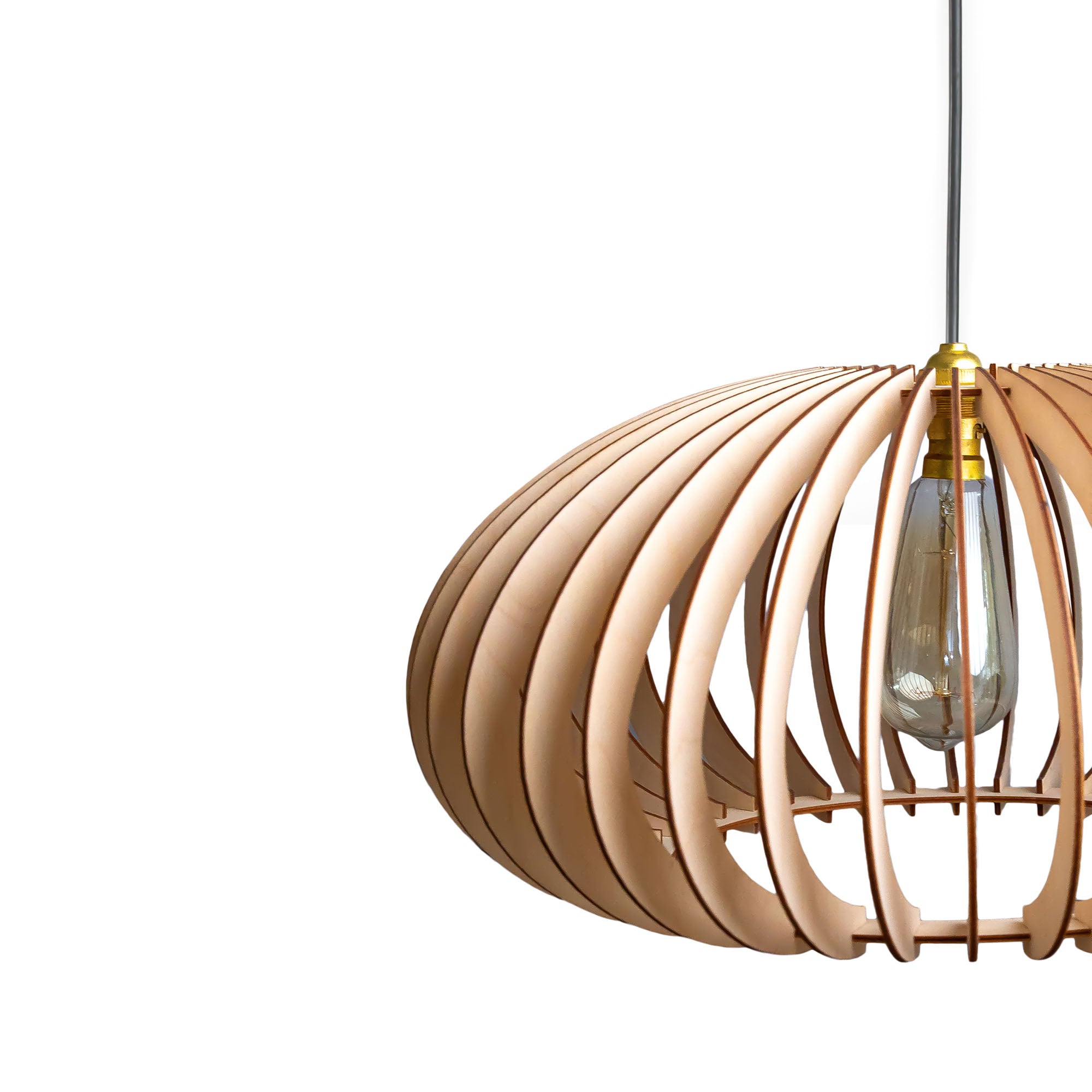 Cara Birch Wood Ceiling Lamp