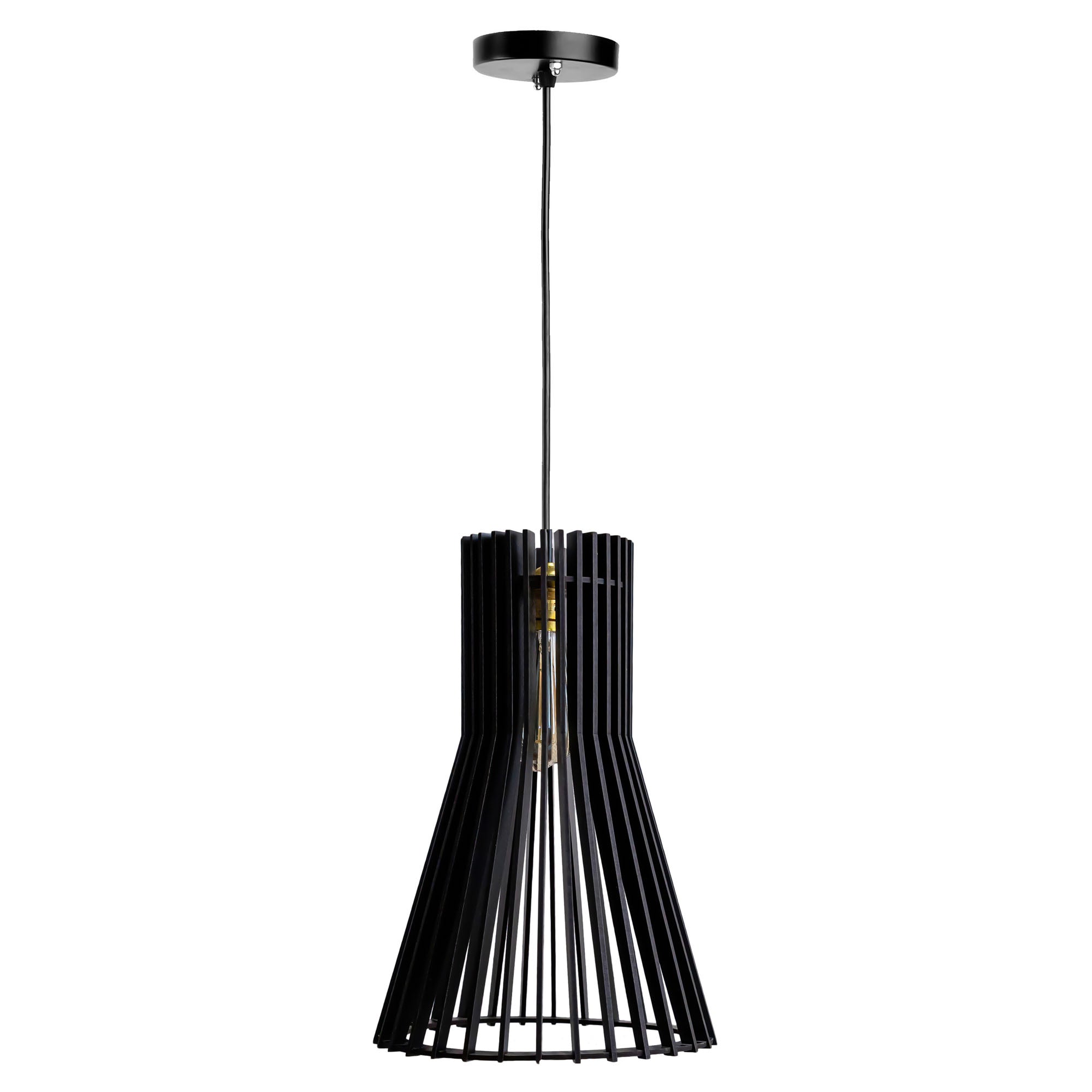 Cosie Black Wood Ceiling Lamp
