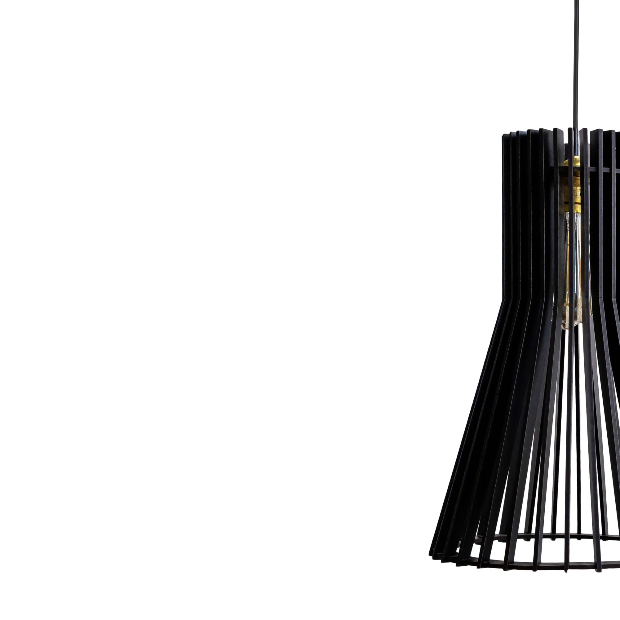 Cosie Black Wood Ceiling Lamp