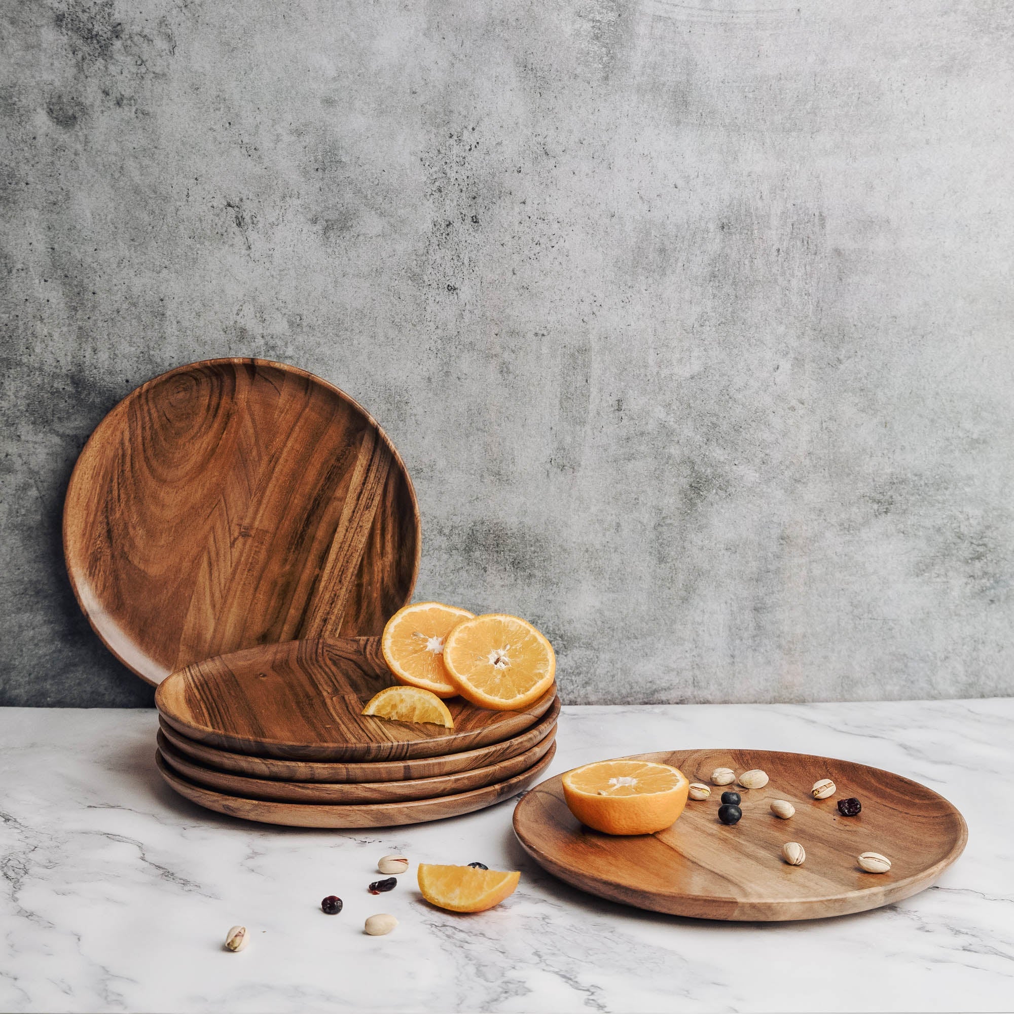Dune Acacia Plates Set of 6 - Large