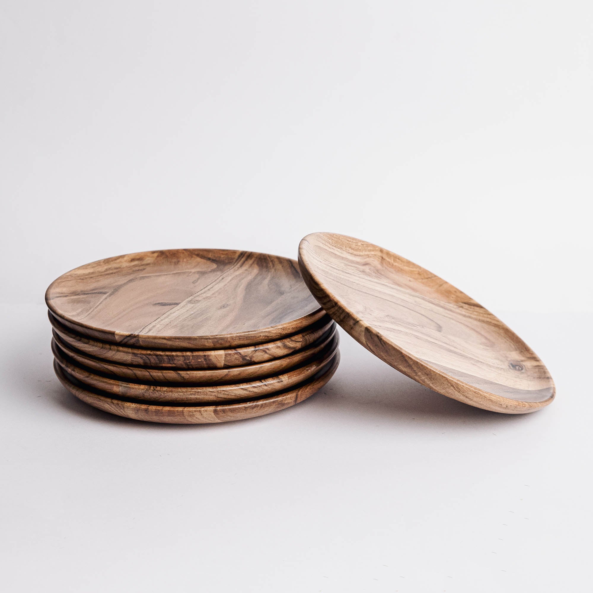 Dune Acacia Plates Set of 6 Medium