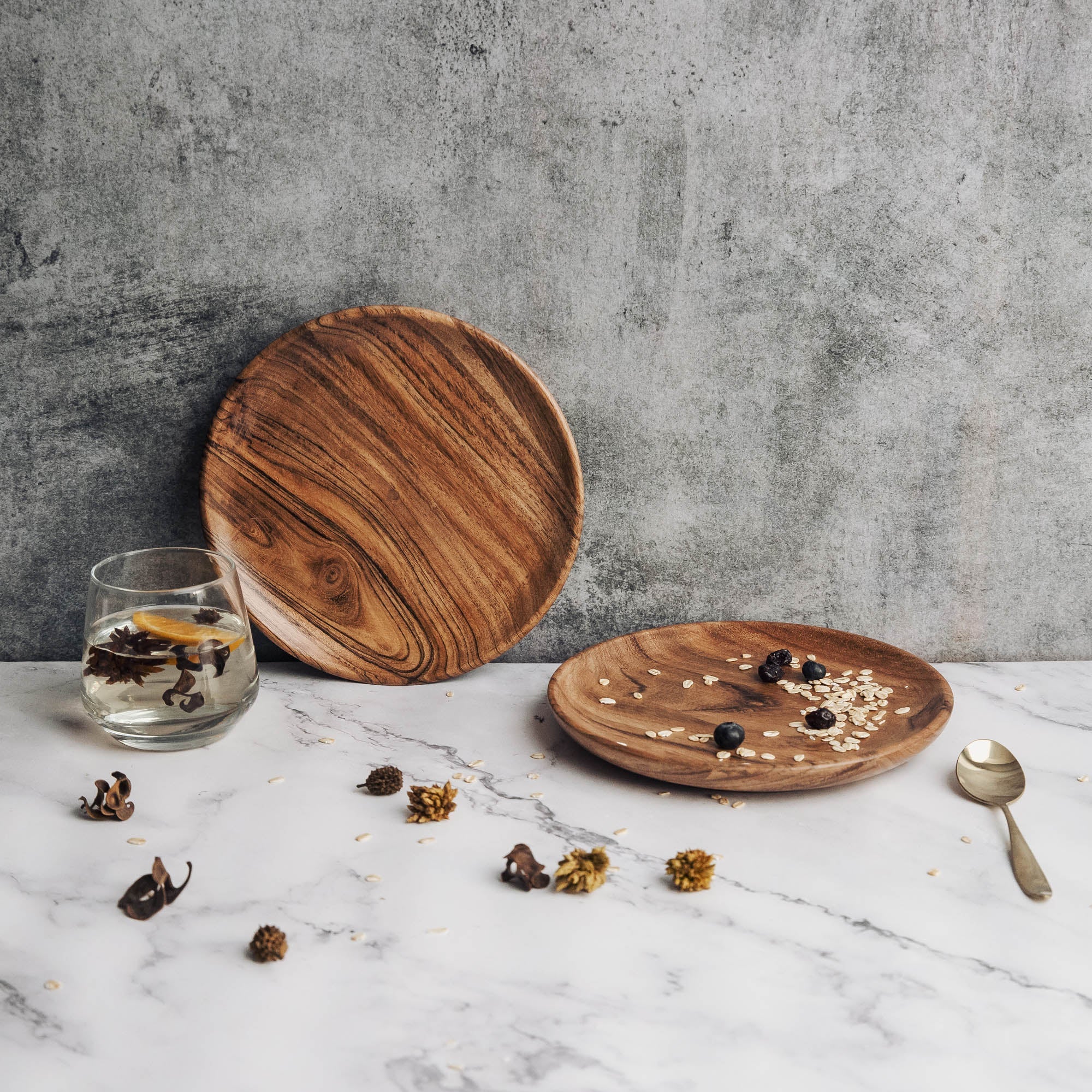 Dune Acacia Plates Set of 2 Small