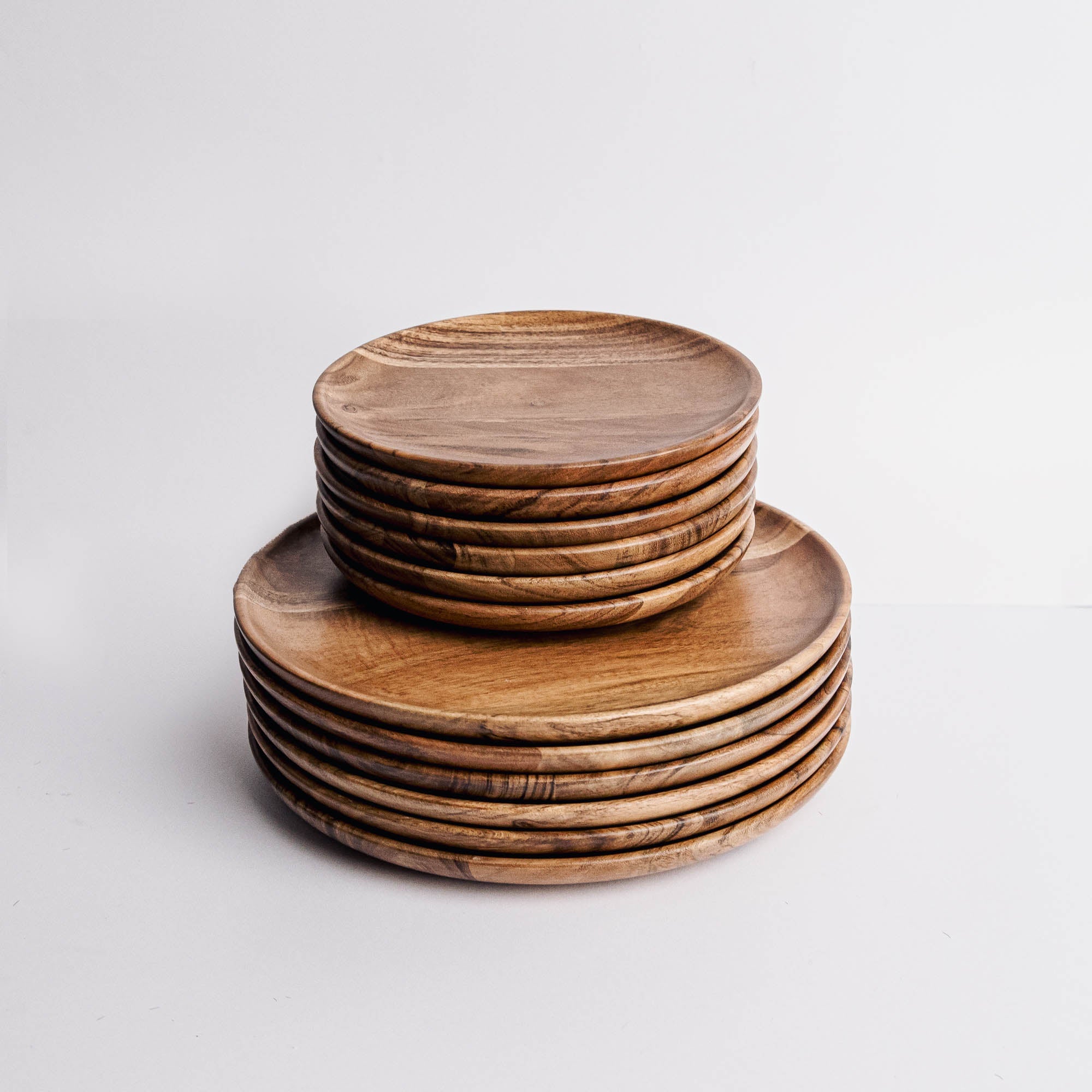 Dune Acacia Plates Set of 6 Small and 6 Large