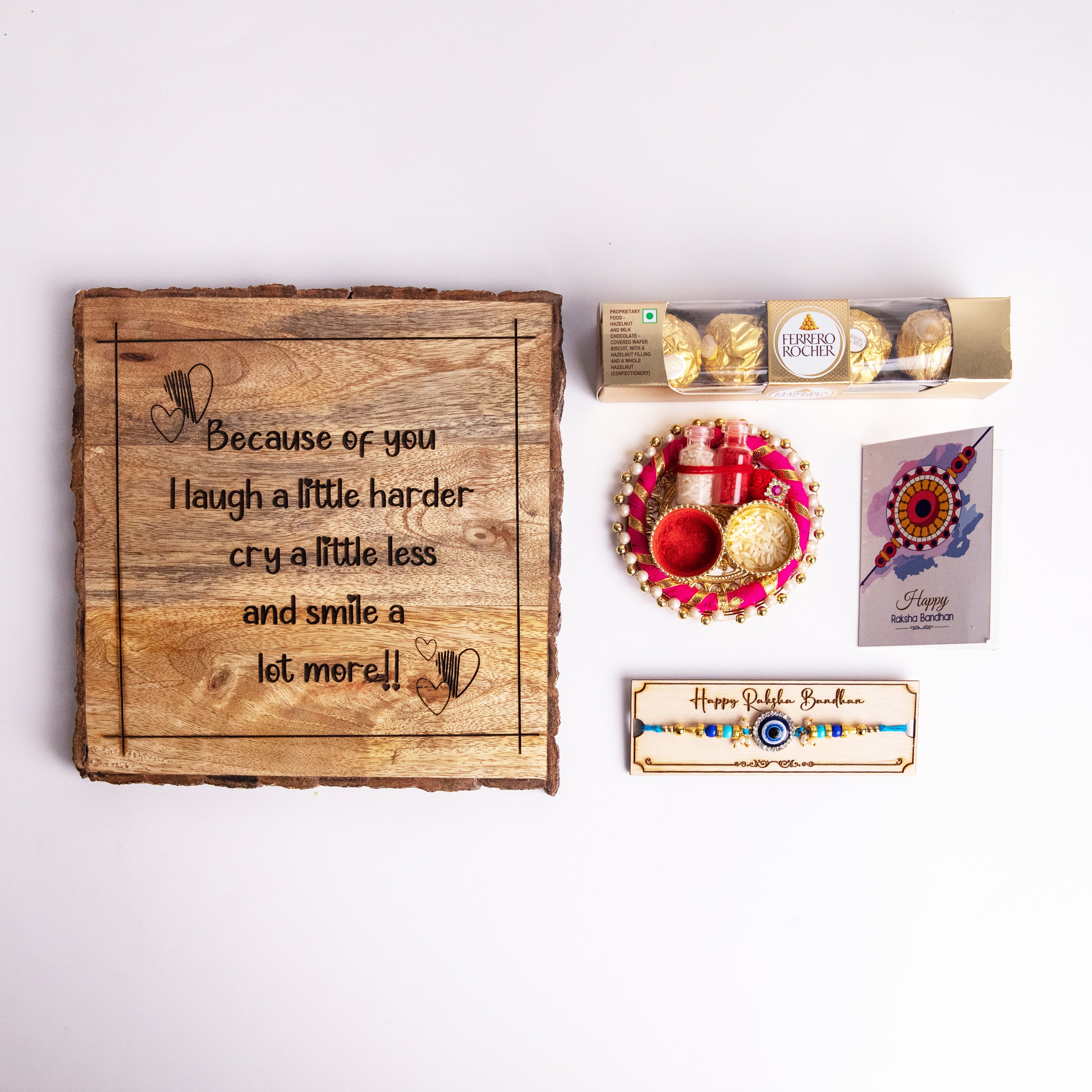 5-in-1 Sibling Love Treasure Box – A Heartfelt Hamper Featuring a Gift plaque for brother's