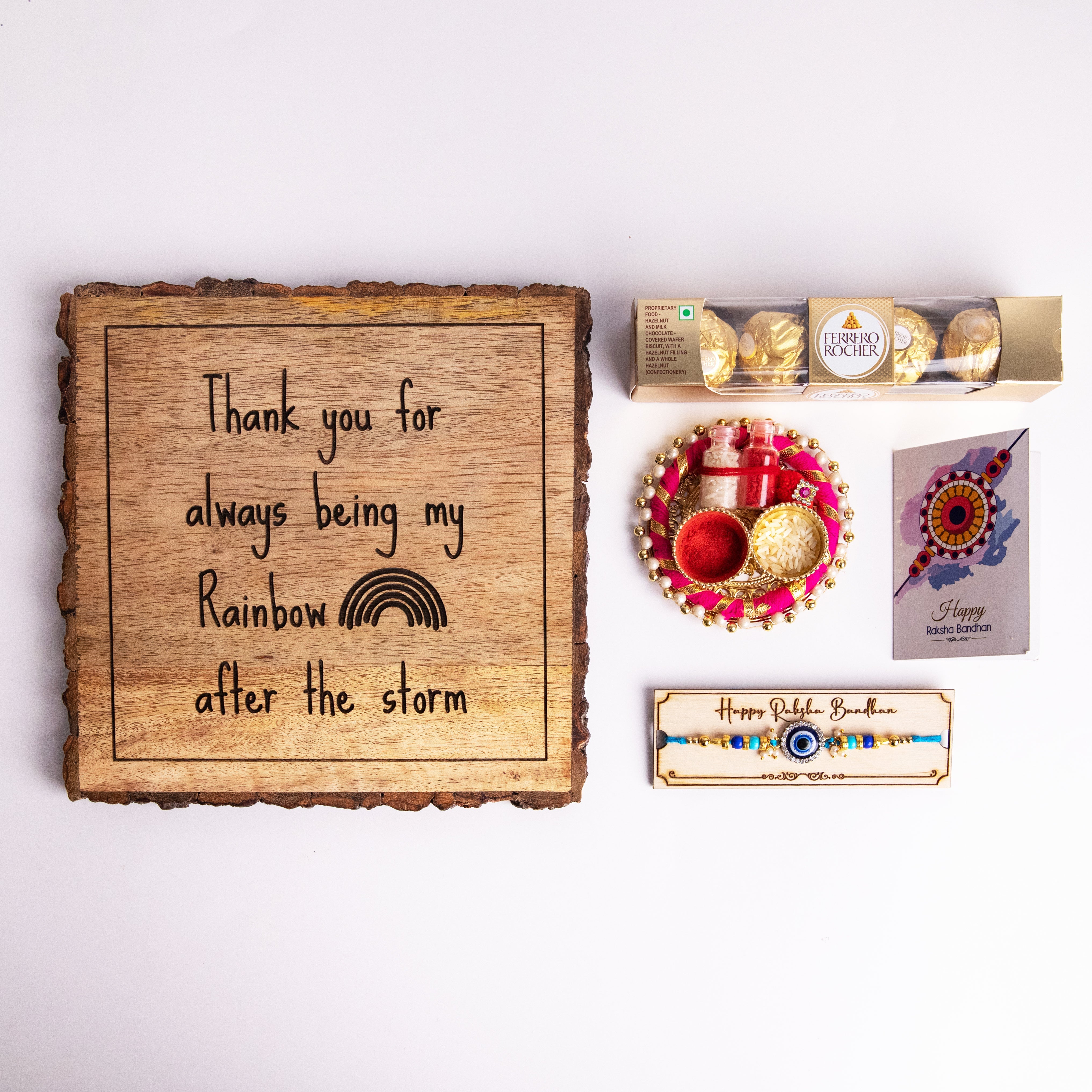 5-in-1 Sibling Love Treasure Box – A Heartfelt Hamper Featuring a Gift plaque for brother's
