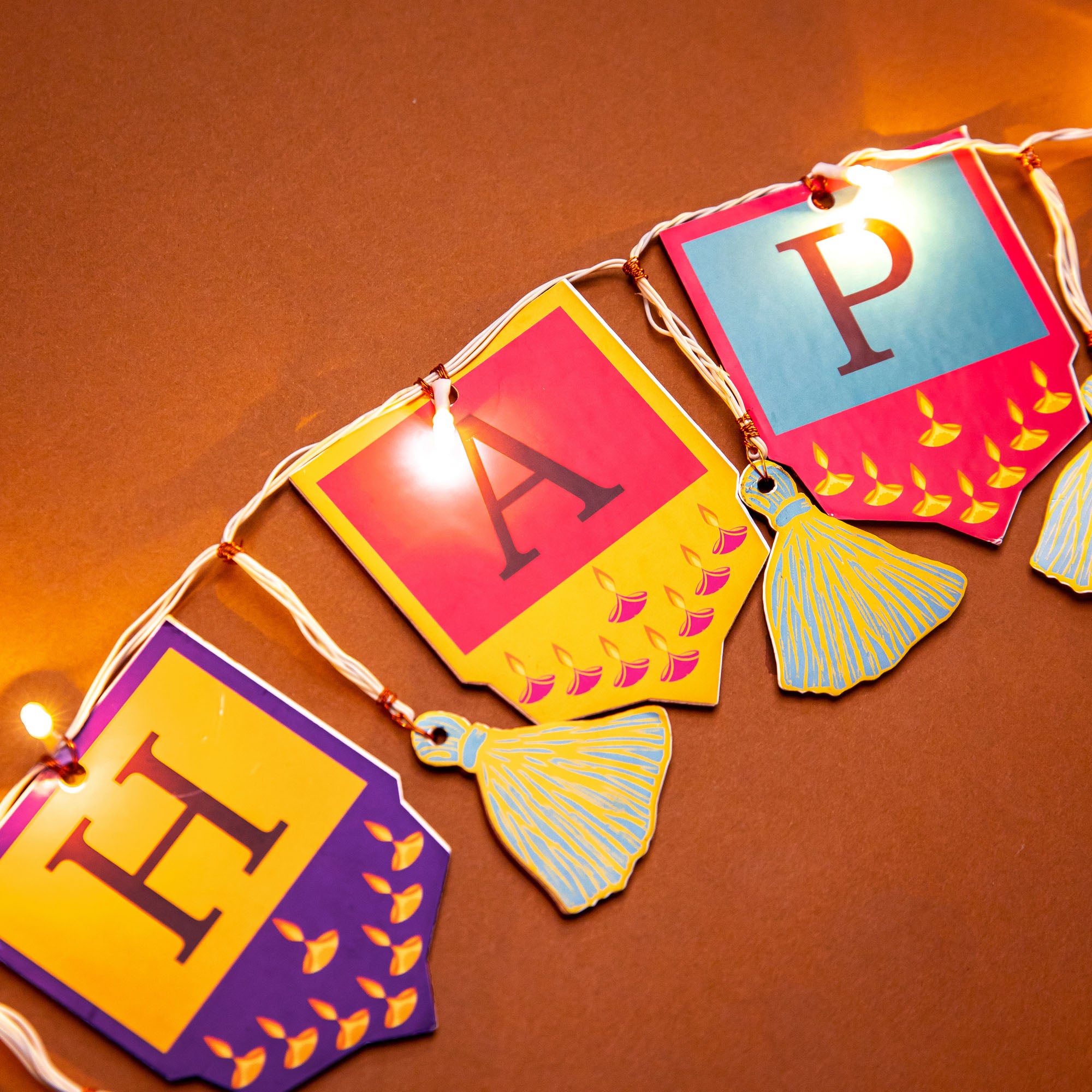 Ganesha - HAPPY DIWALI Festive Light Bunting