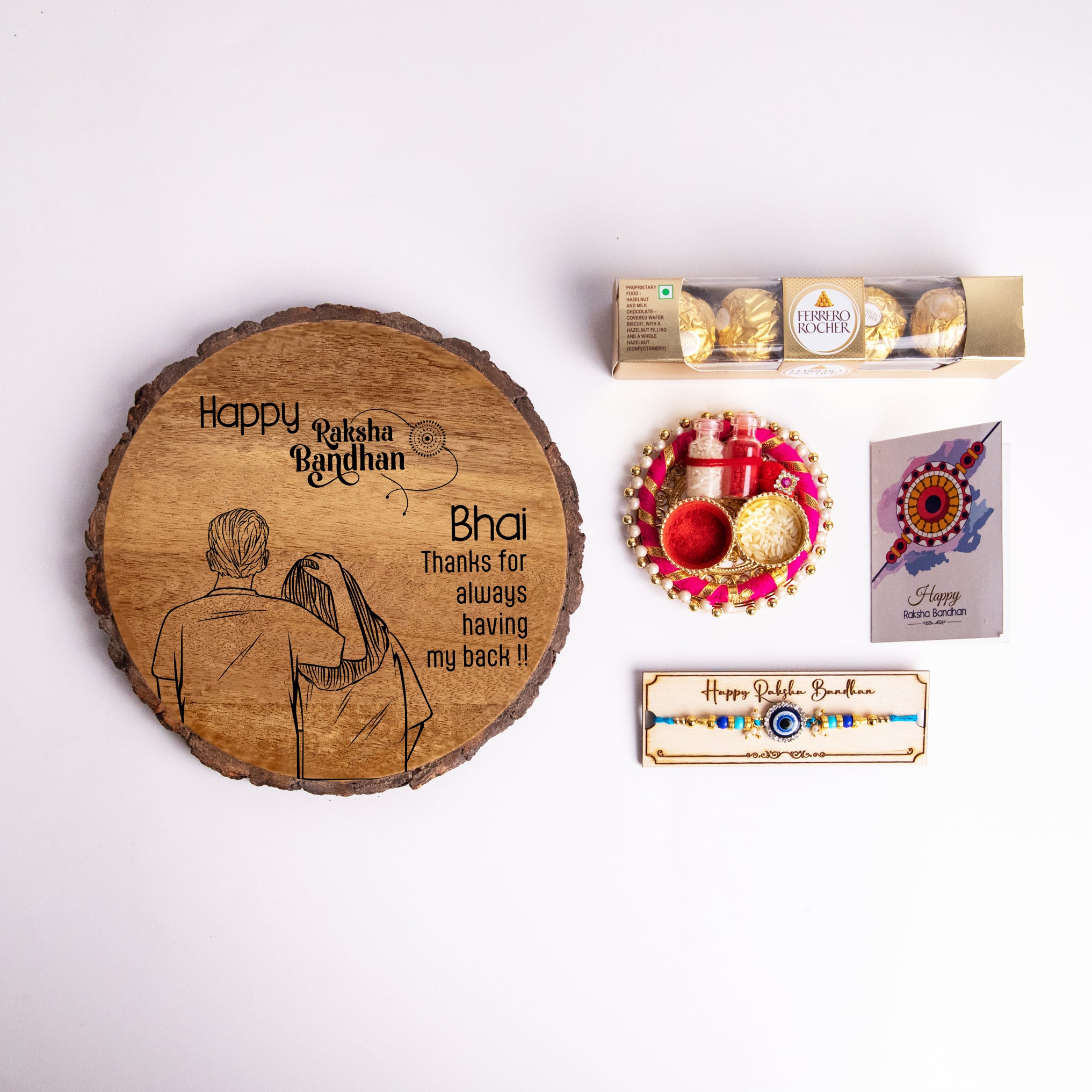 5-in-1 Sibling Love Treasure Box – A Heartfelt Hamper Featuring a Gift plaque for brother's