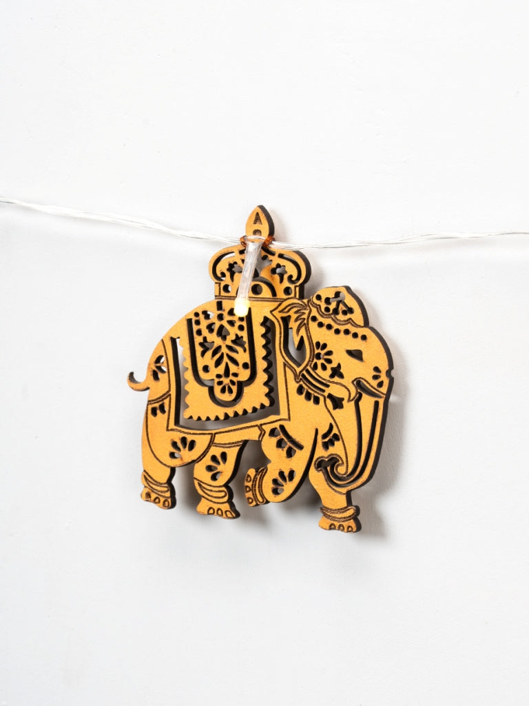 Elephant & Flower Festive Light Bunting