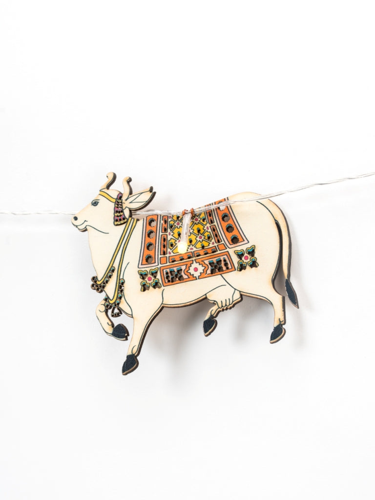 Cow & Lotus Festive Light Bunting