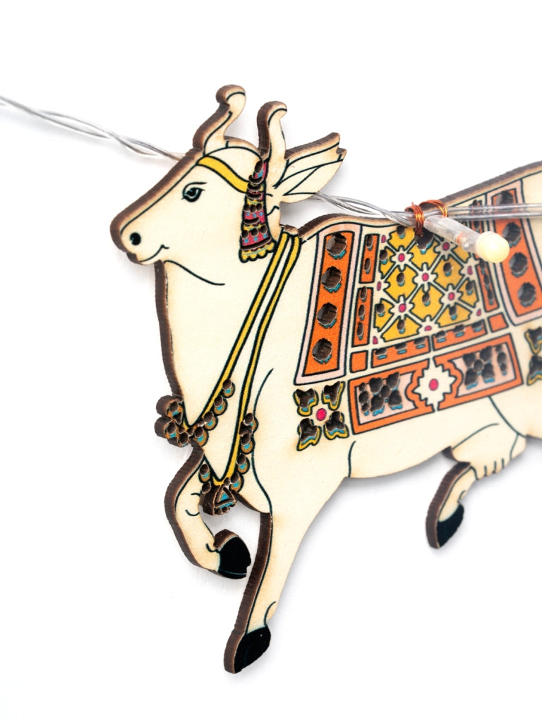 Cow & Lotus Festive Light Bunting