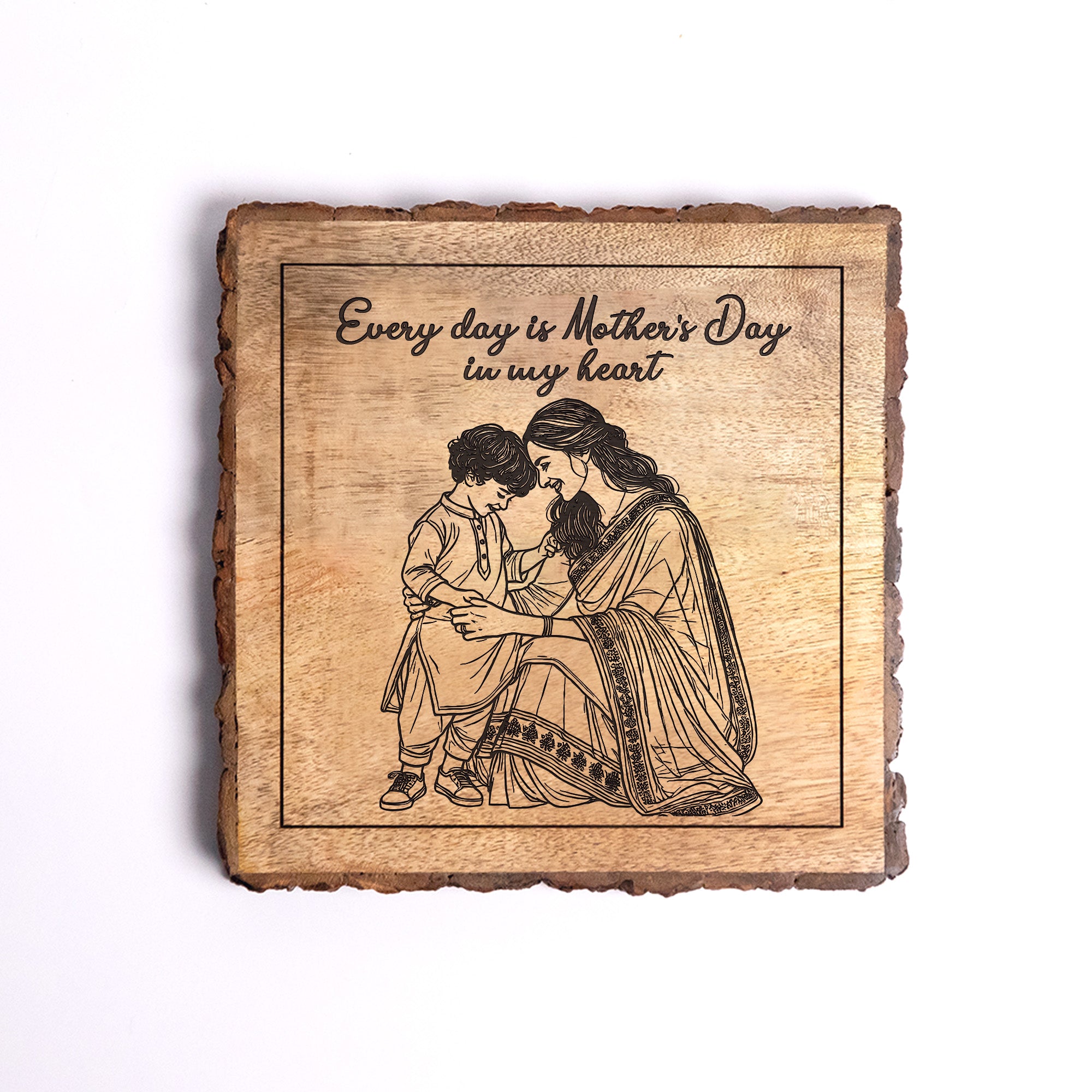 Handcrafted Mango Wood Personalized plaque-Mother's day Gift