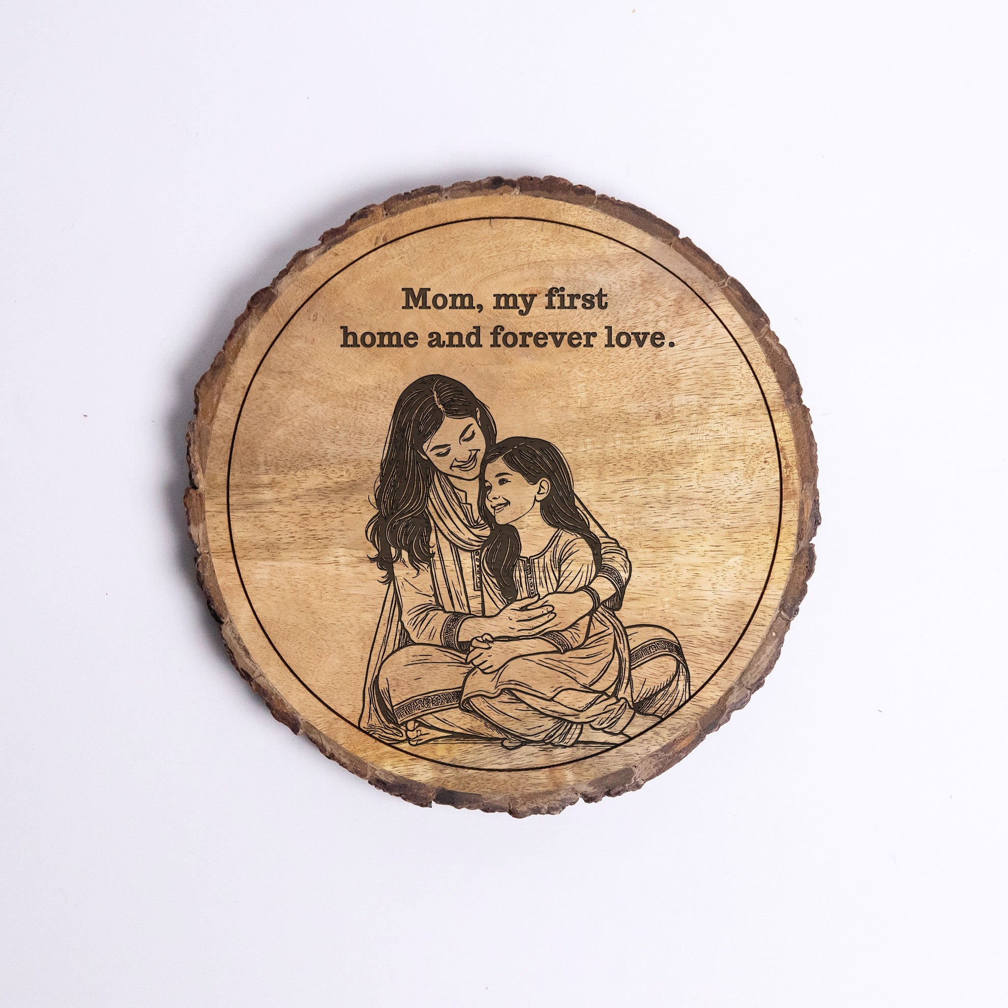 Handcrafted Mango Wood Personalized plaque-Mother's day Gift