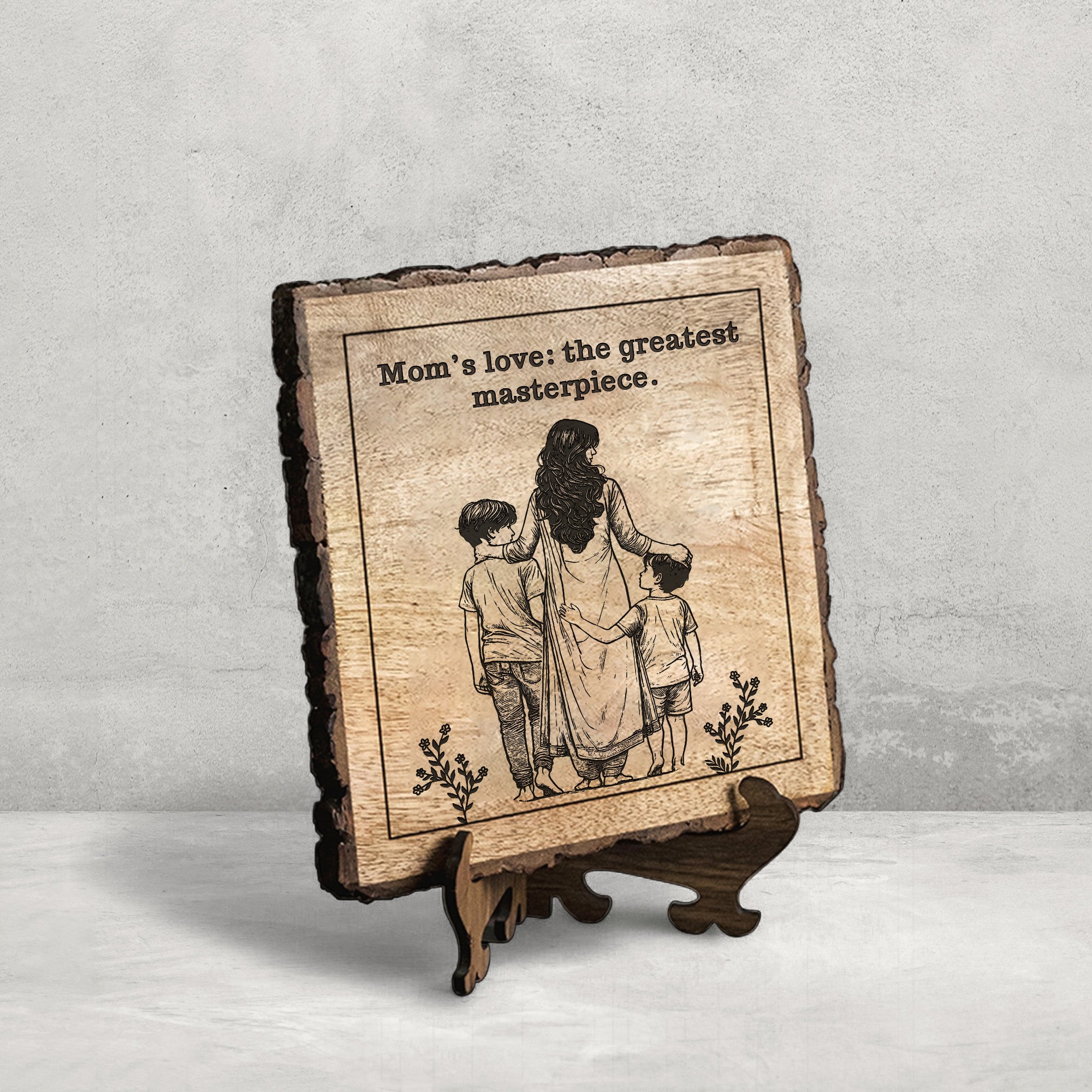 Handcrafted Mango Wood Personalized plaque-Mother's day Gift