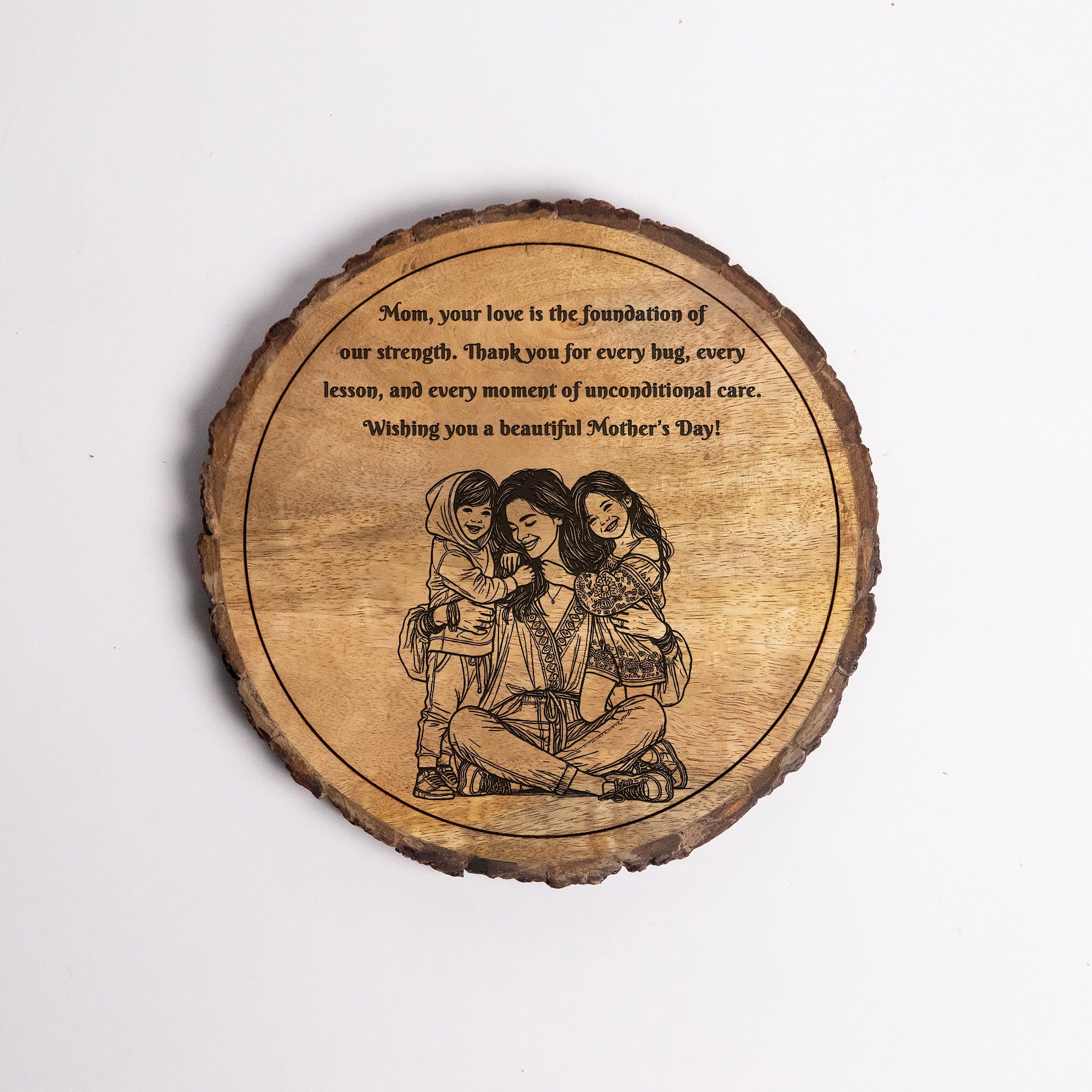 Handcrafted Mango Wood Personalized plaque-Mother's day Gift
