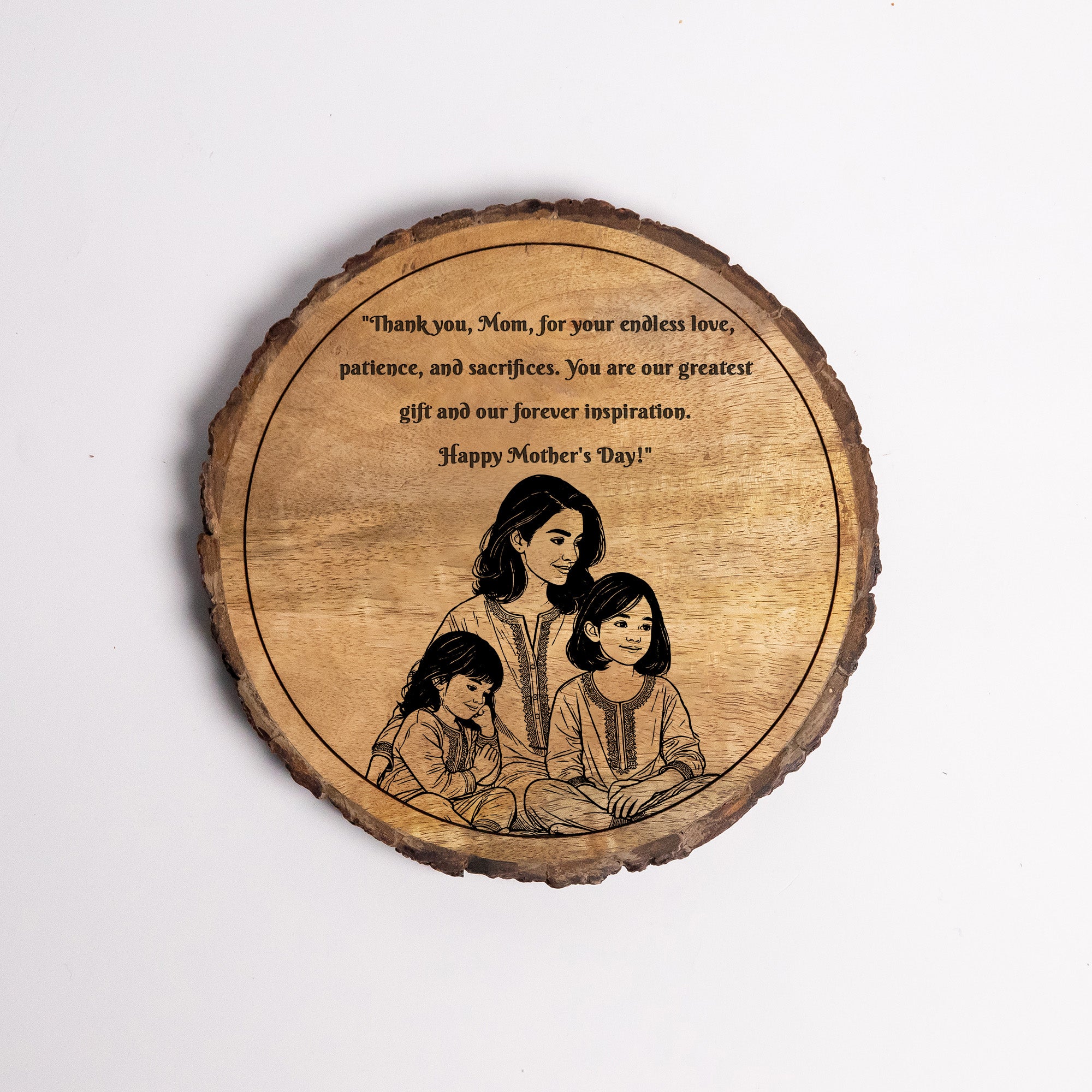 Handcrafted Mango Wood Personalized plaque-Mother's day Gift